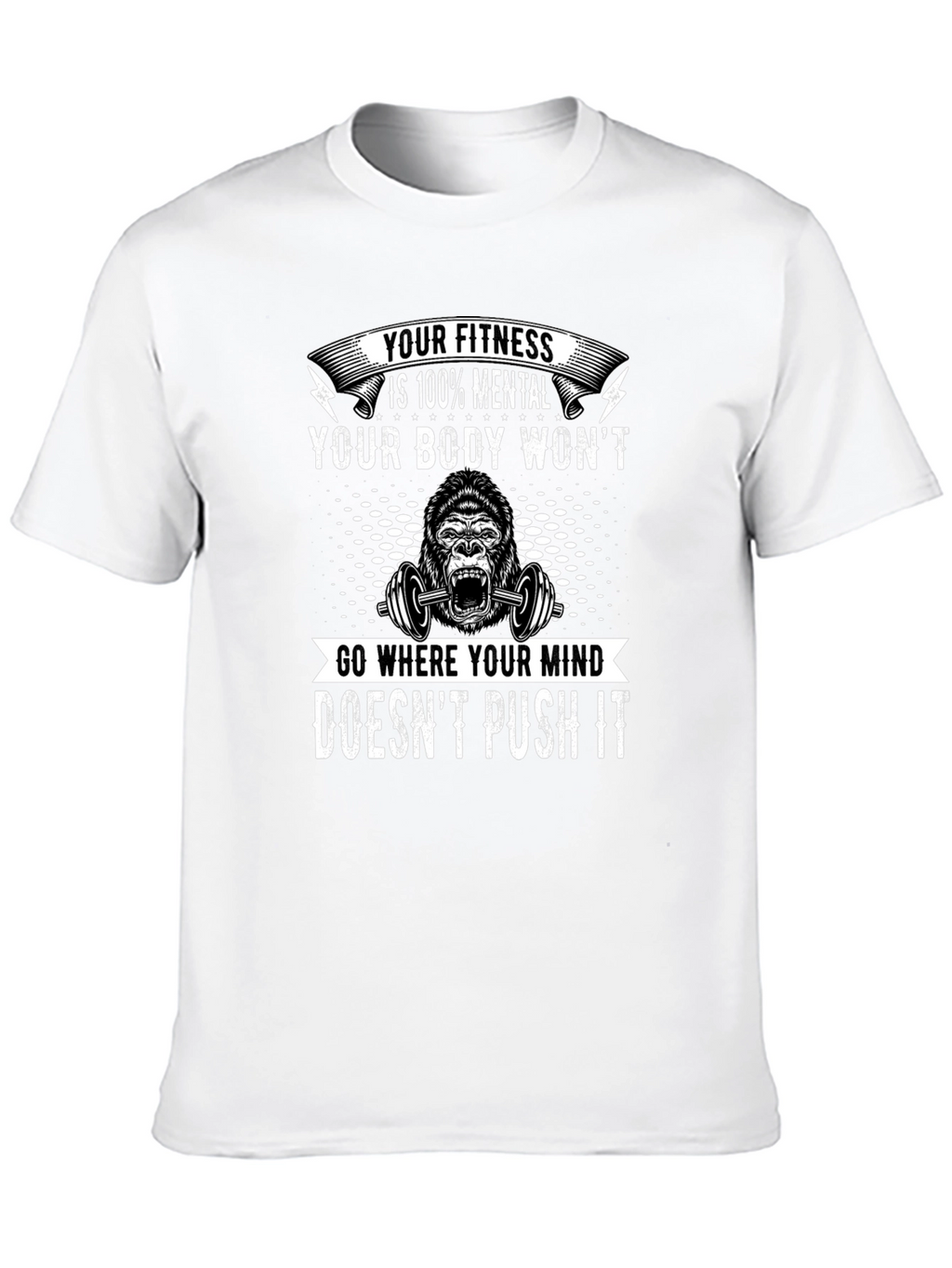 Motivational Fitness T-Shirt: Mental Strength Design