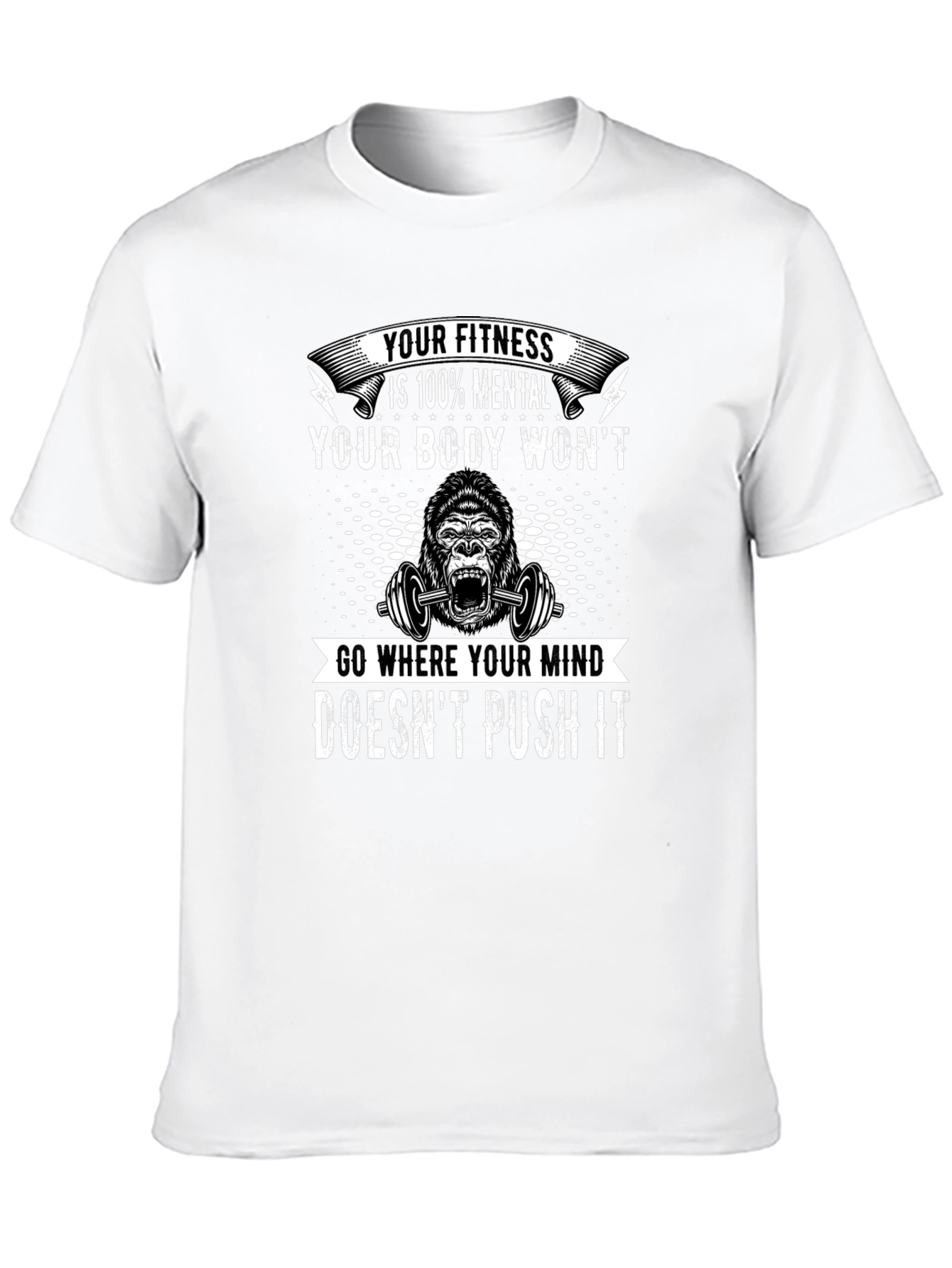 Motivational Fitness T-Shirt: Mental Strength Design