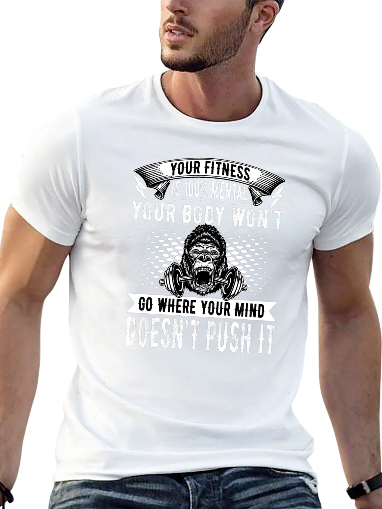 Motivational Fitness T-Shirt: Mental Strength Design