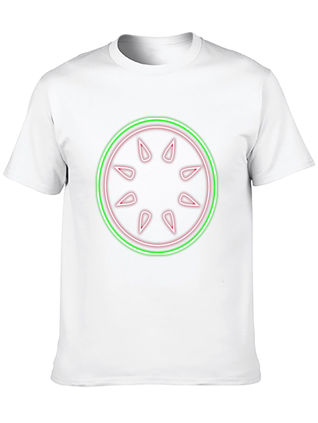 Neon Fruit Slice Graphic Black T-Shirt