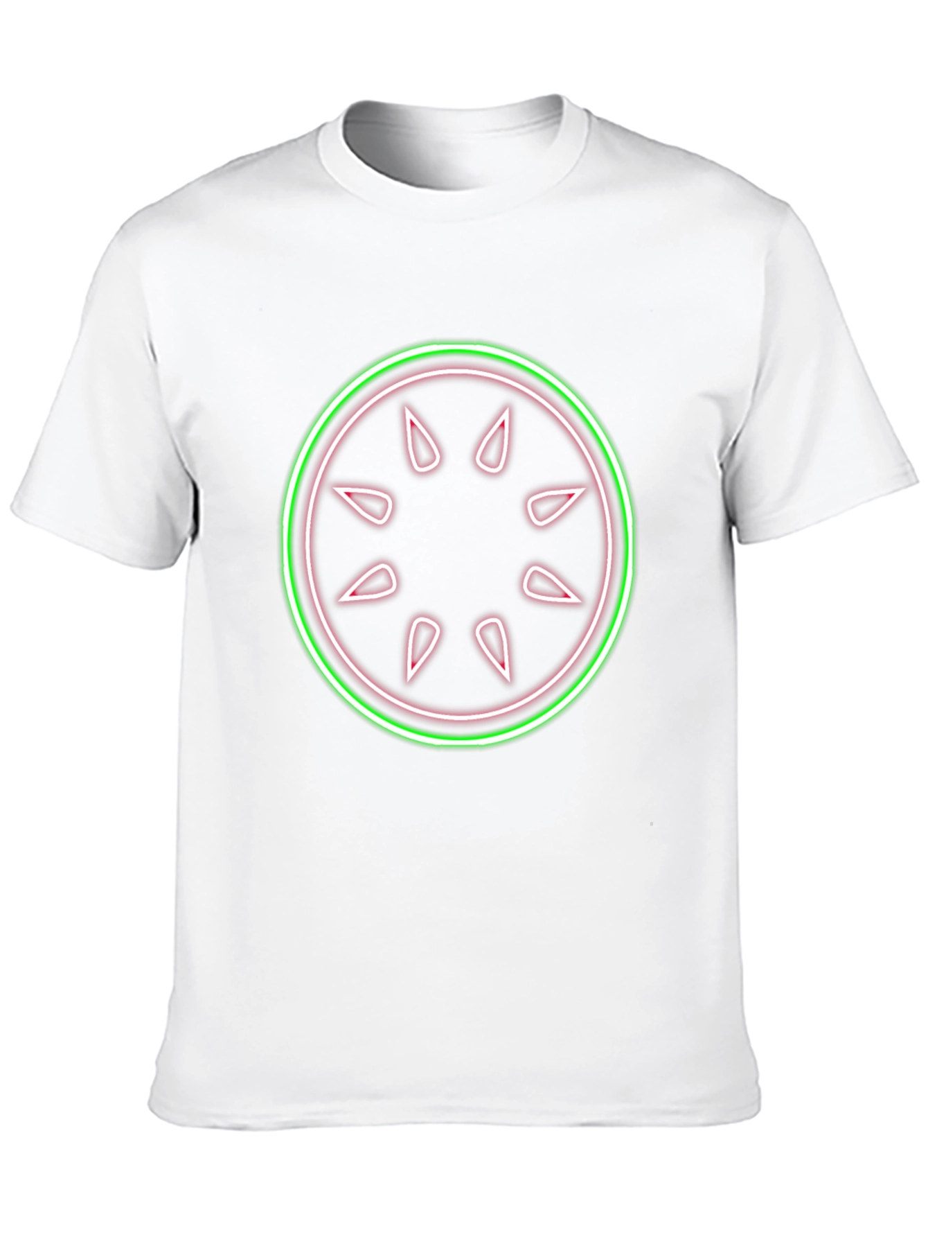 Neon Fruit Slice Graphic Black T-Shirt