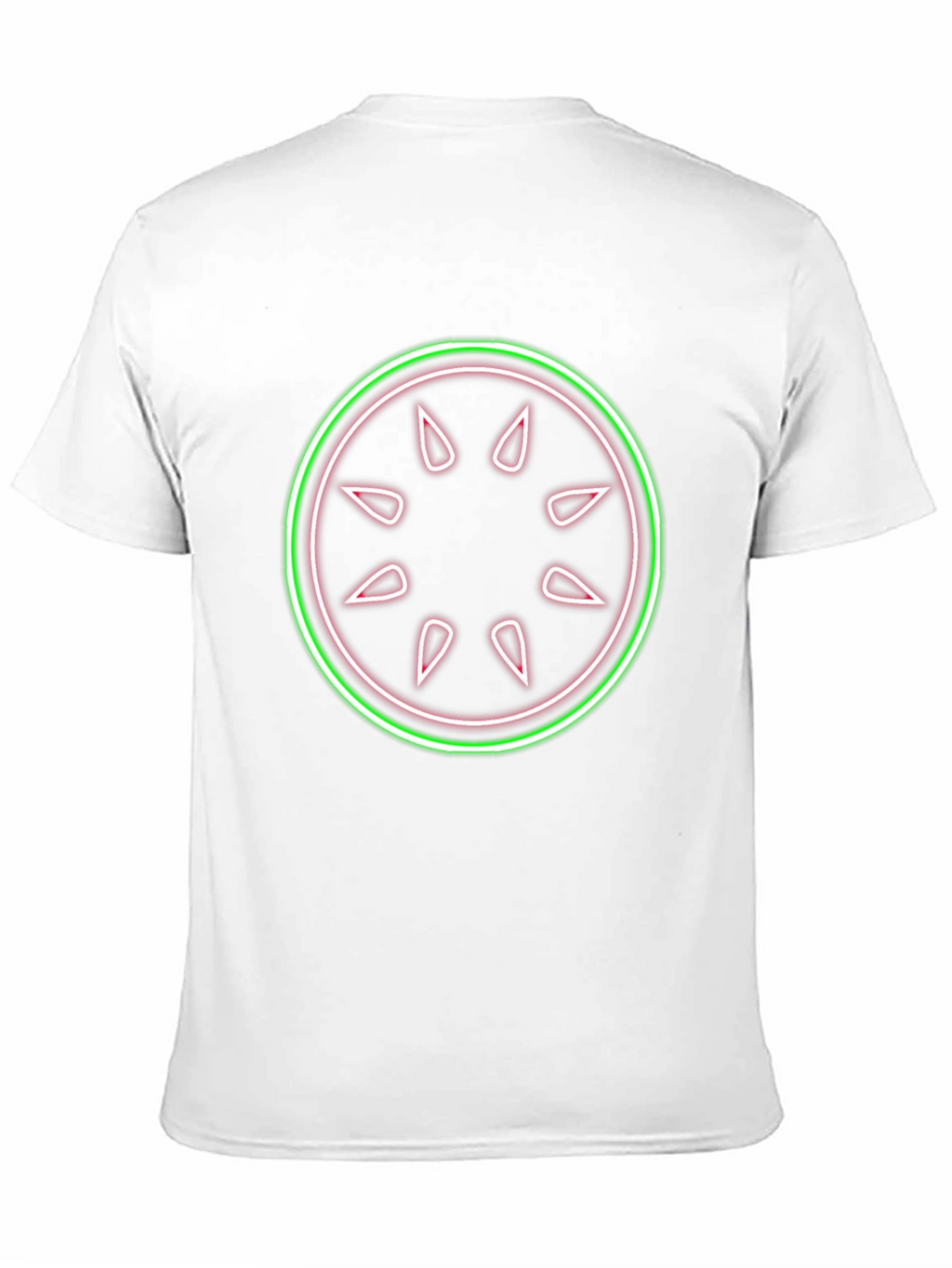 Neon Fruit Slice Graphic Black T-Shirt