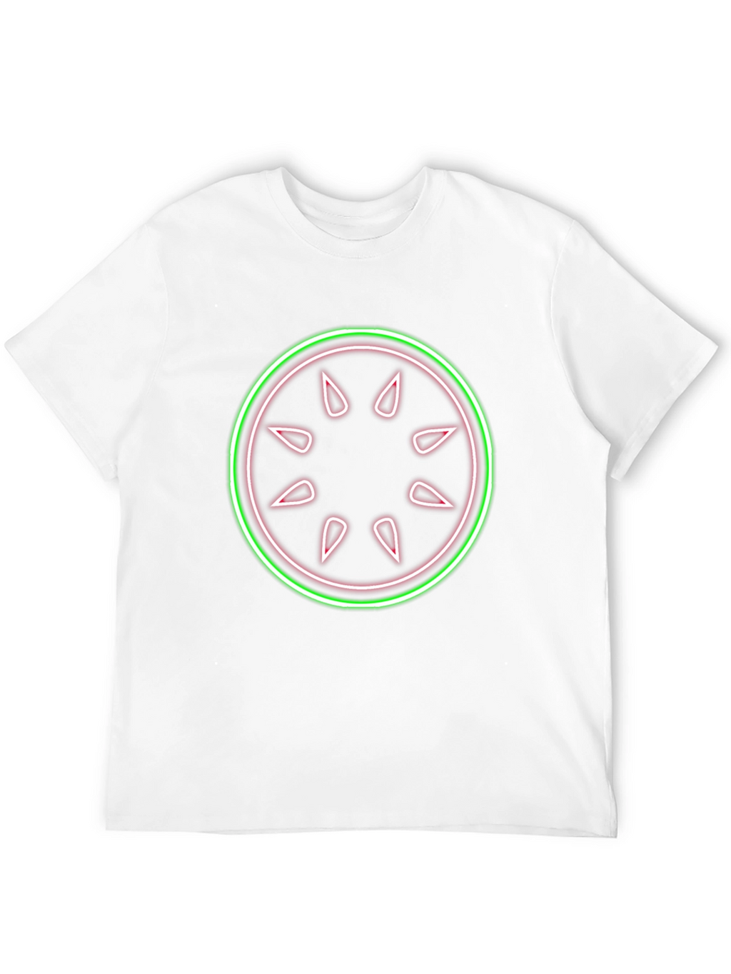 Neon Fruit Slice Graphic Black T-Shirt