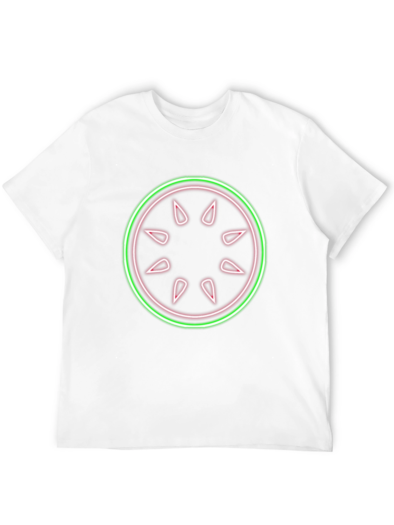 Neon Fruit Slice Graphic Black T-Shirt