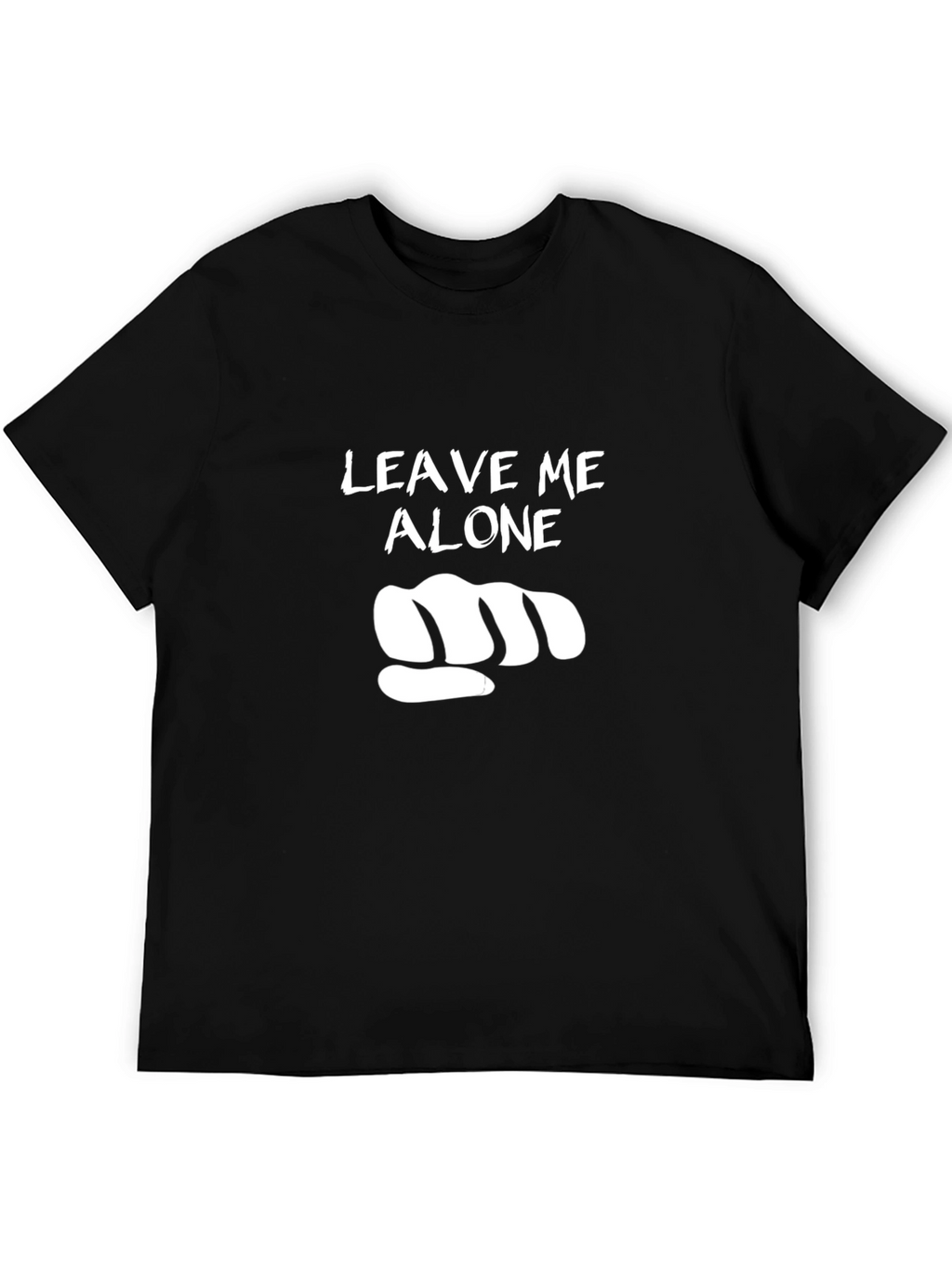 Leave Me Alone Graphic Tee - Black Casual T-Shirt