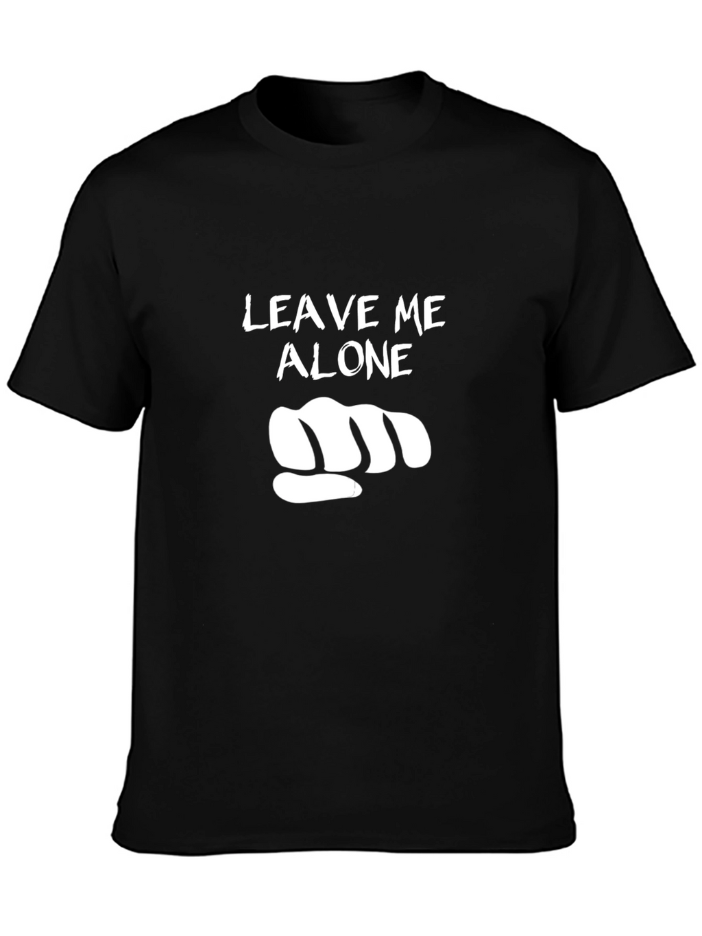 Leave Me Alone Graphic Tee - Black Casual T-Shirt