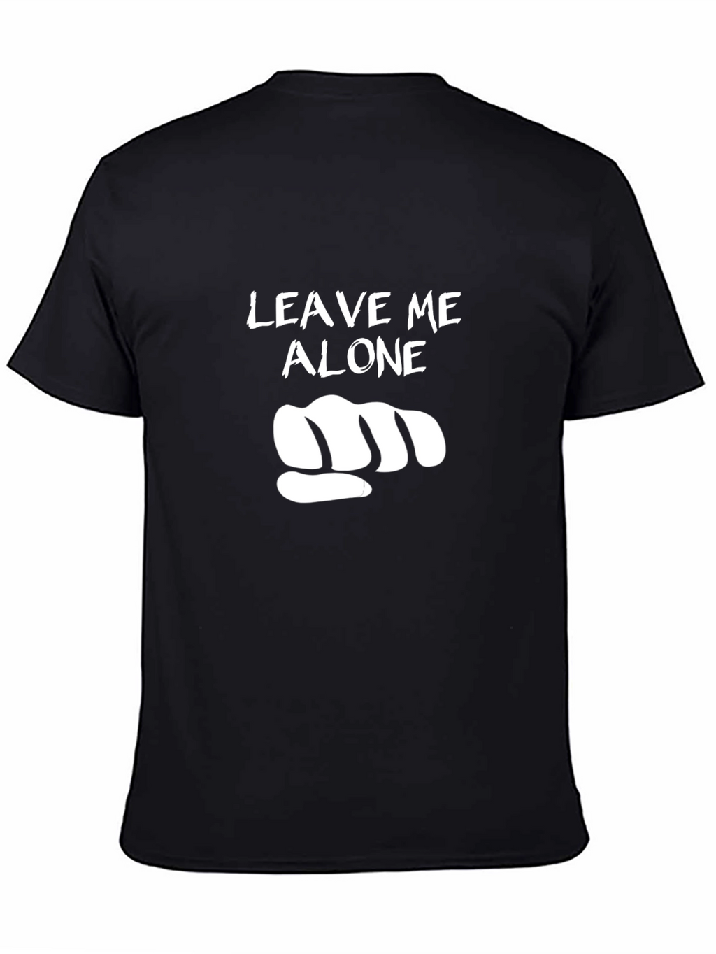 Leave Me Alone Graphic Tee - Black Casual T-Shirt