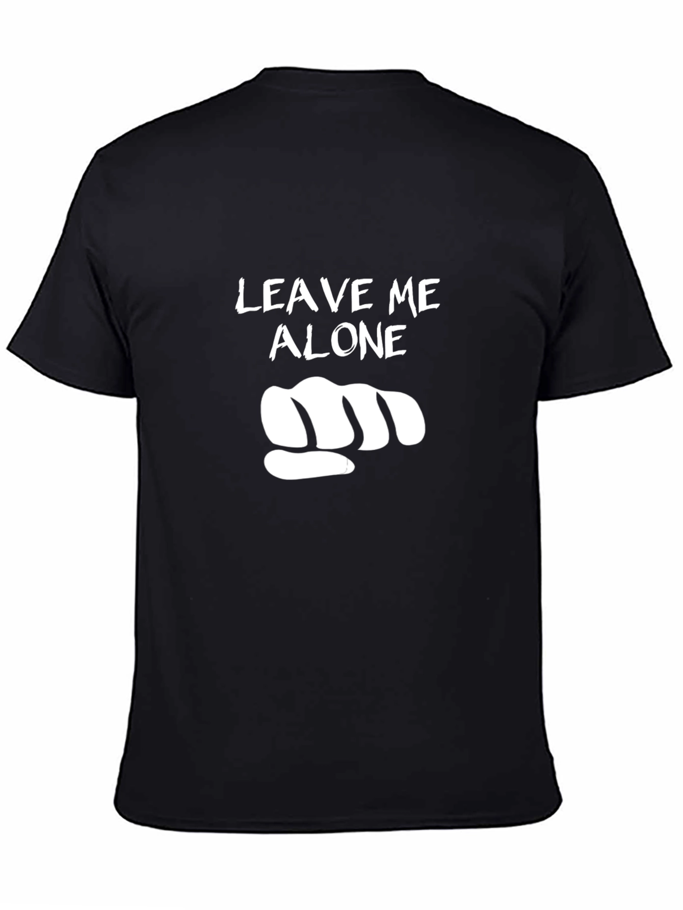Leave Me Alone Graphic Tee - Black Casual T-Shirt