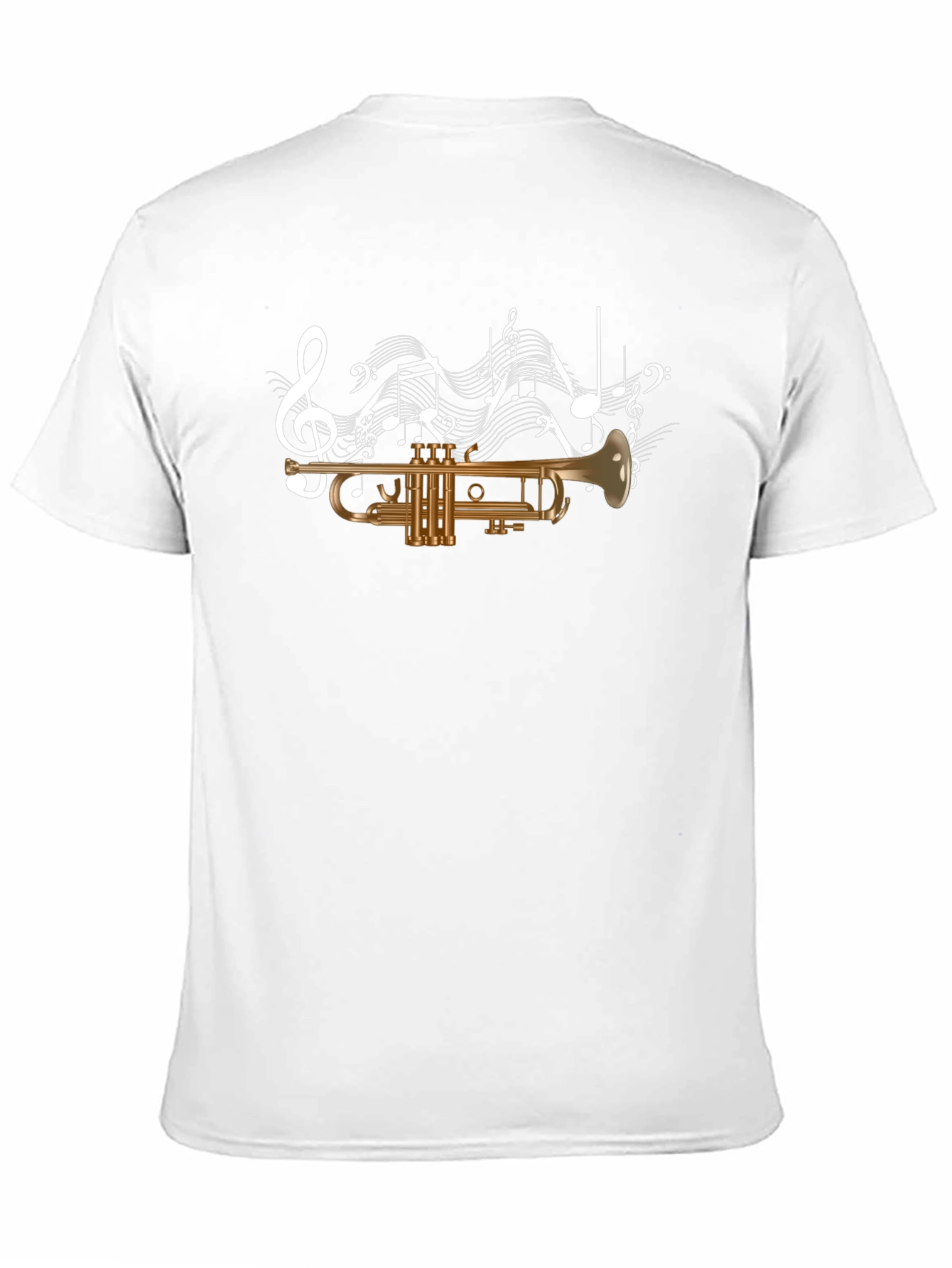 Trumpet Music Notes Graphic Tee