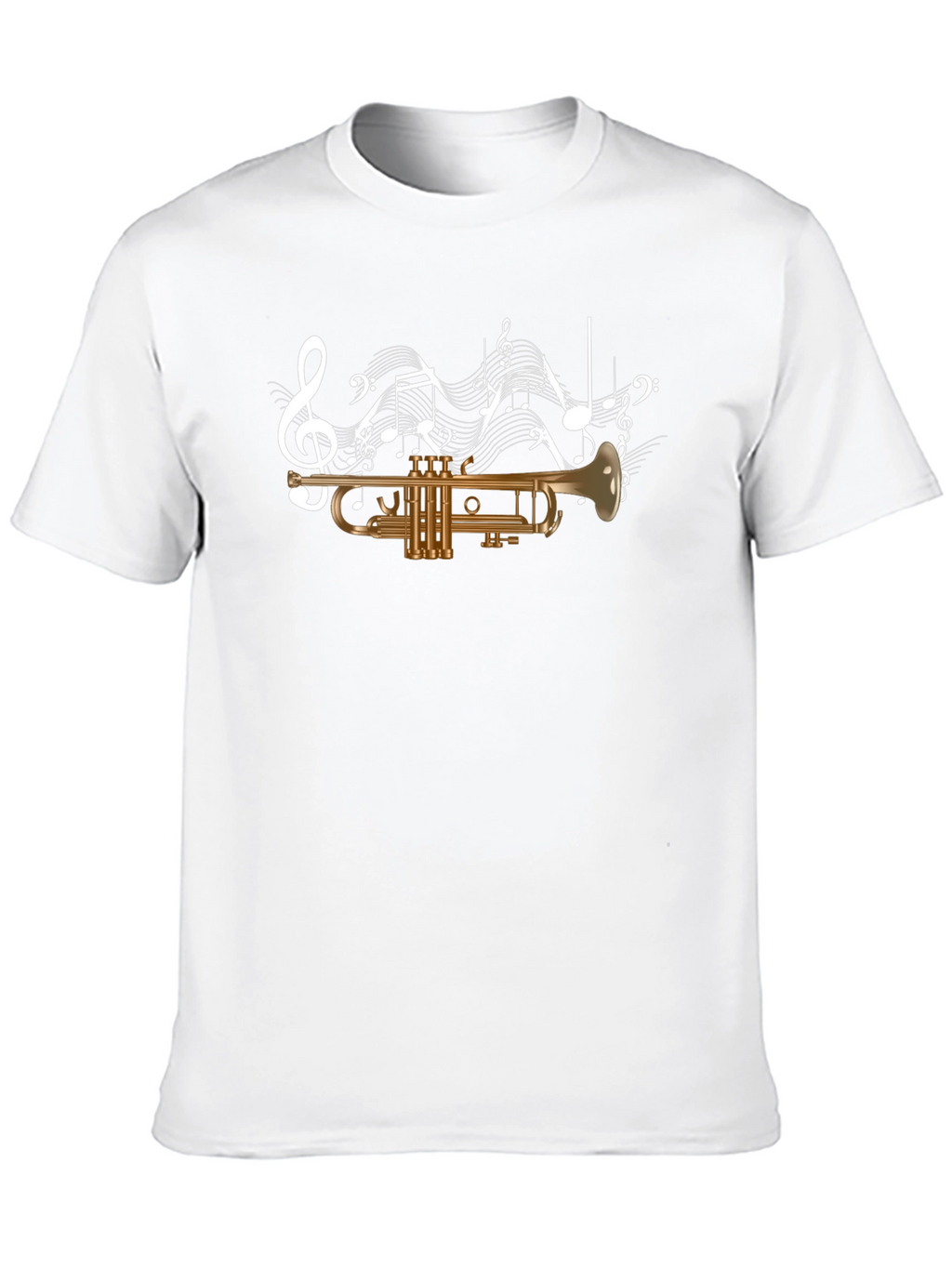 Trumpet Music Notes Graphic Tee
