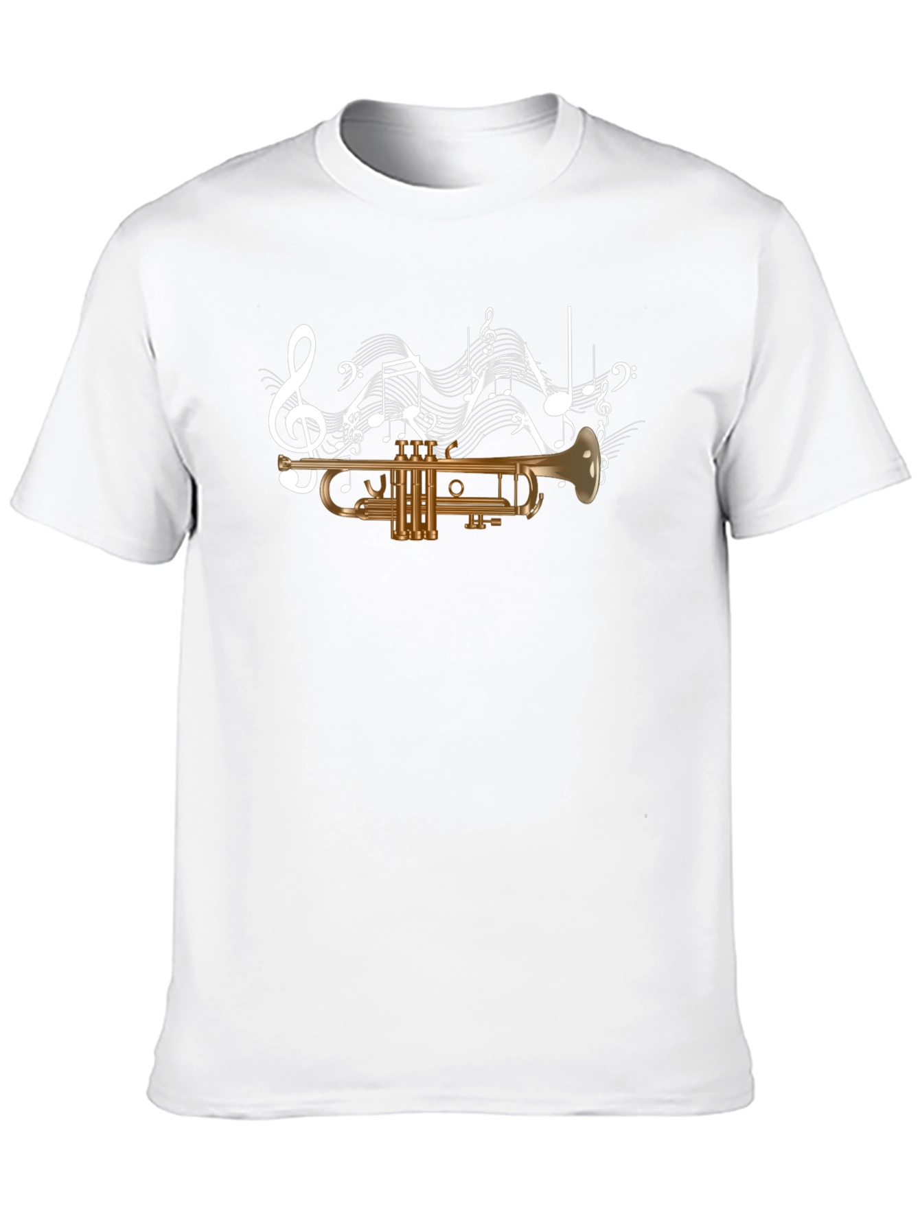 Trumpet Music Notes Graphic Tee