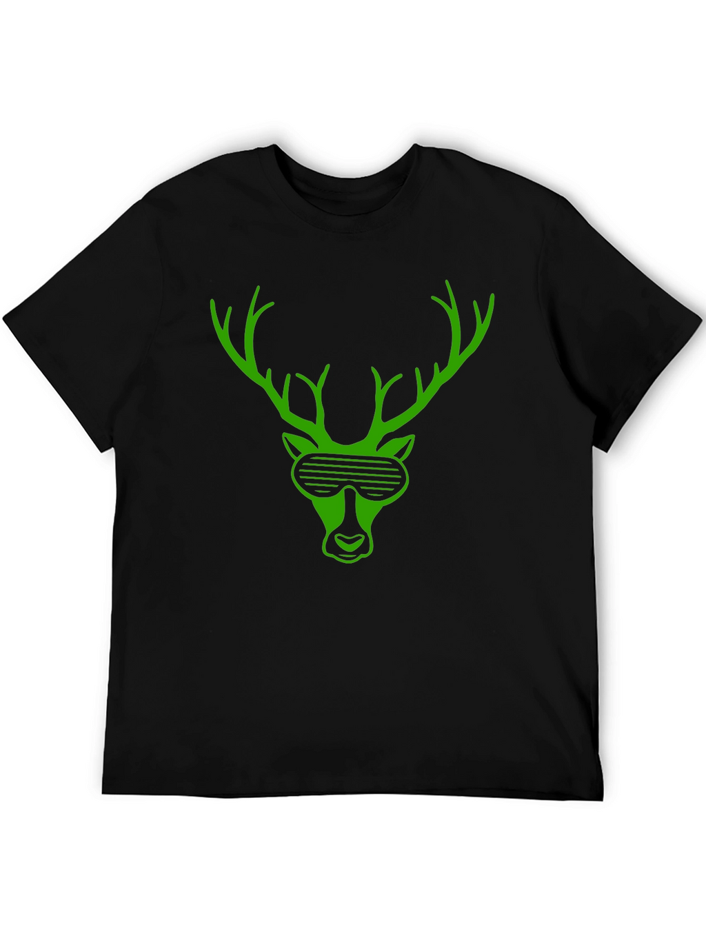 Cool Deer Graphic Tee - Stylish Black T-Shirt