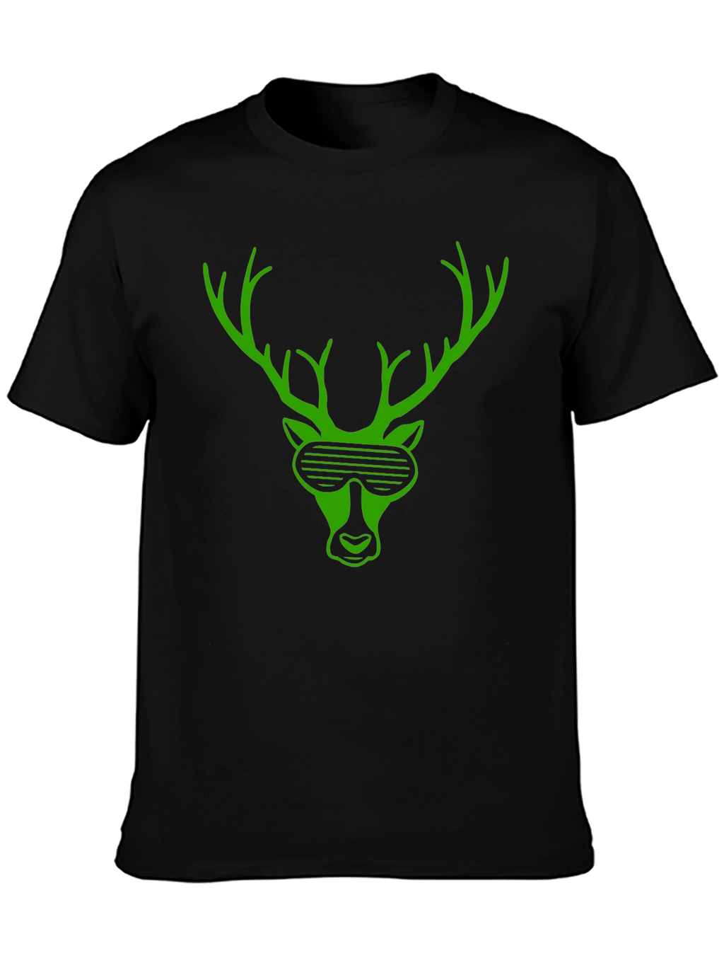 Cool Deer Graphic Tee - Stylish Black T-Shirt