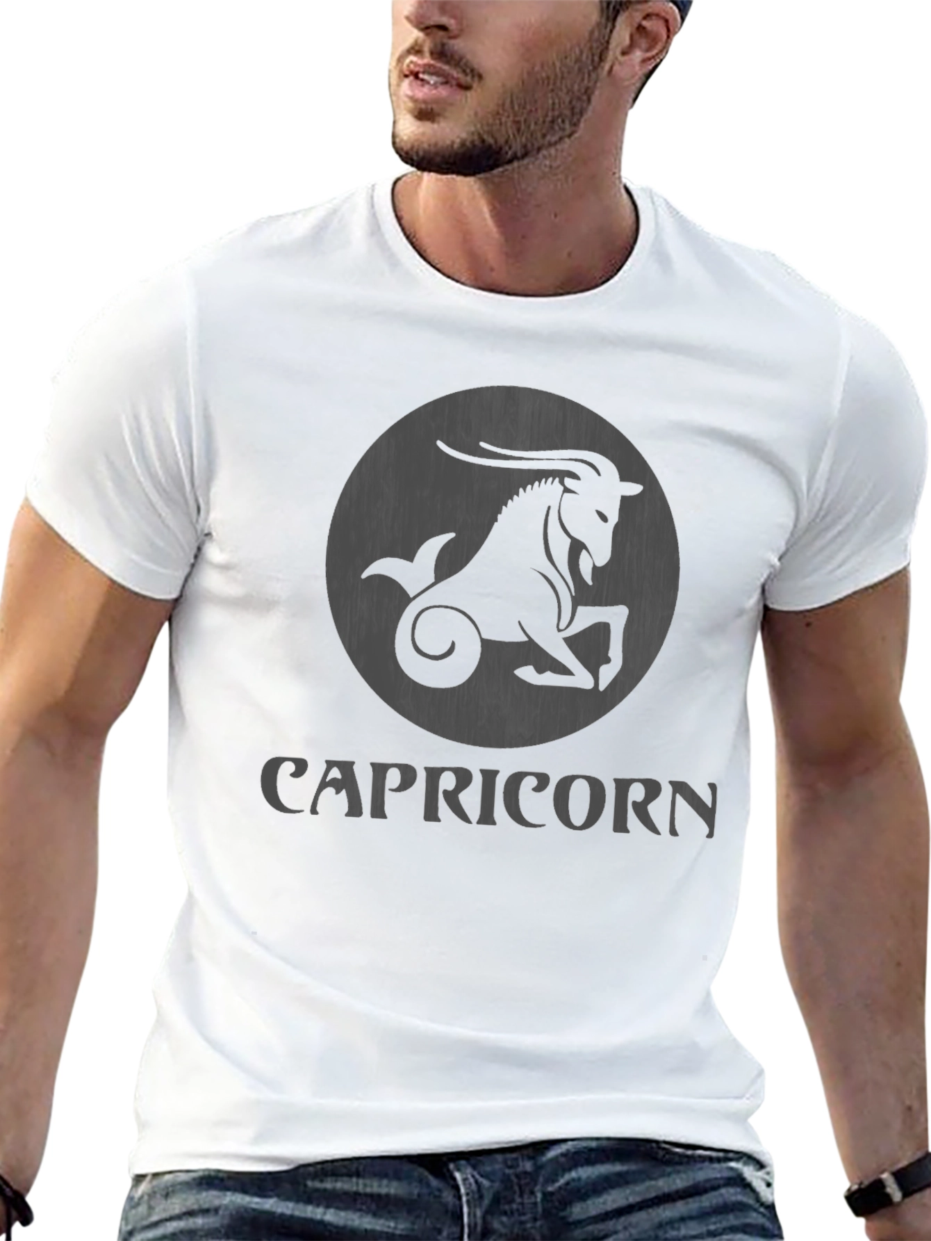 Capricorn Zodiac T-Shirt Black Graphic Tee