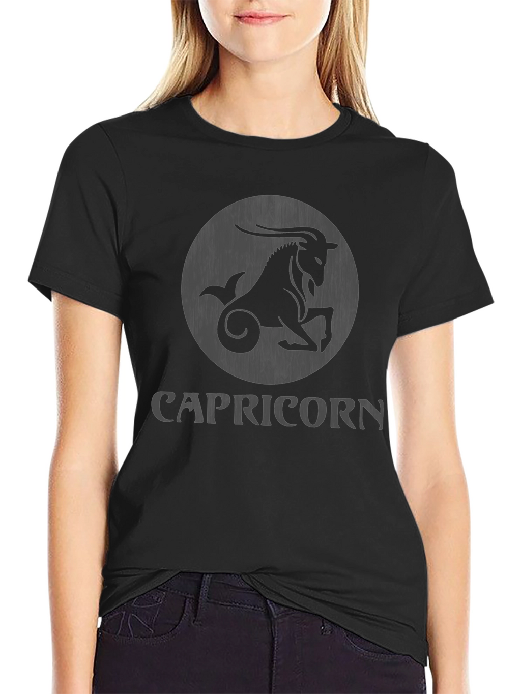 Capricorn Zodiac T-Shirt Black Graphic Tee
