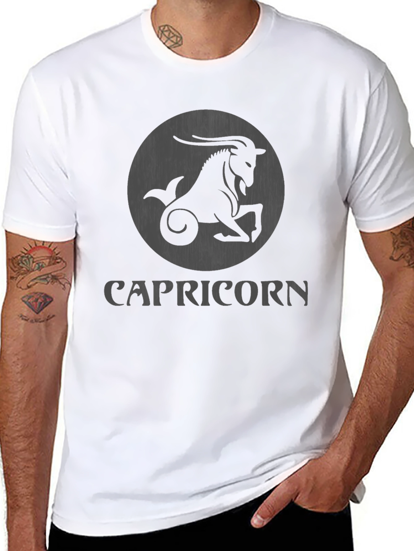 Capricorn Zodiac T-Shirt Black Graphic Tee