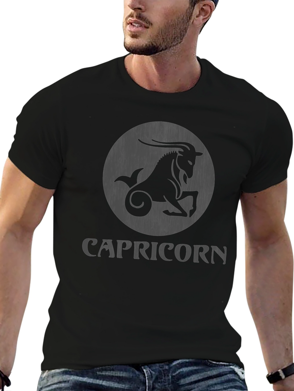 Capricorn Zodiac T-Shirt Black Graphic Tee