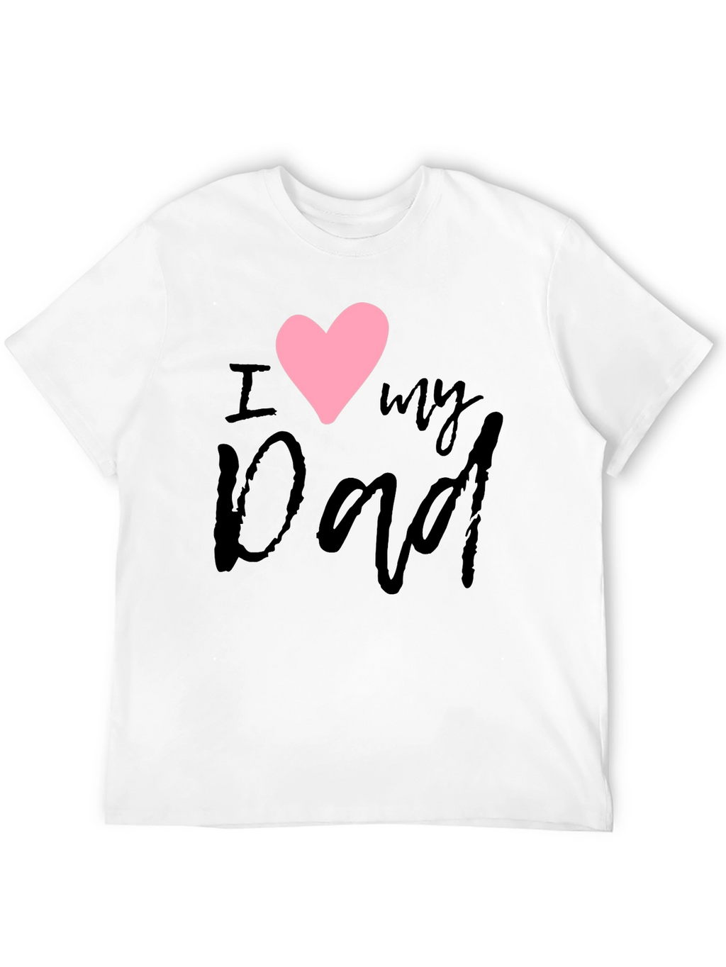 I Heart My Dad Black T-Shirt
