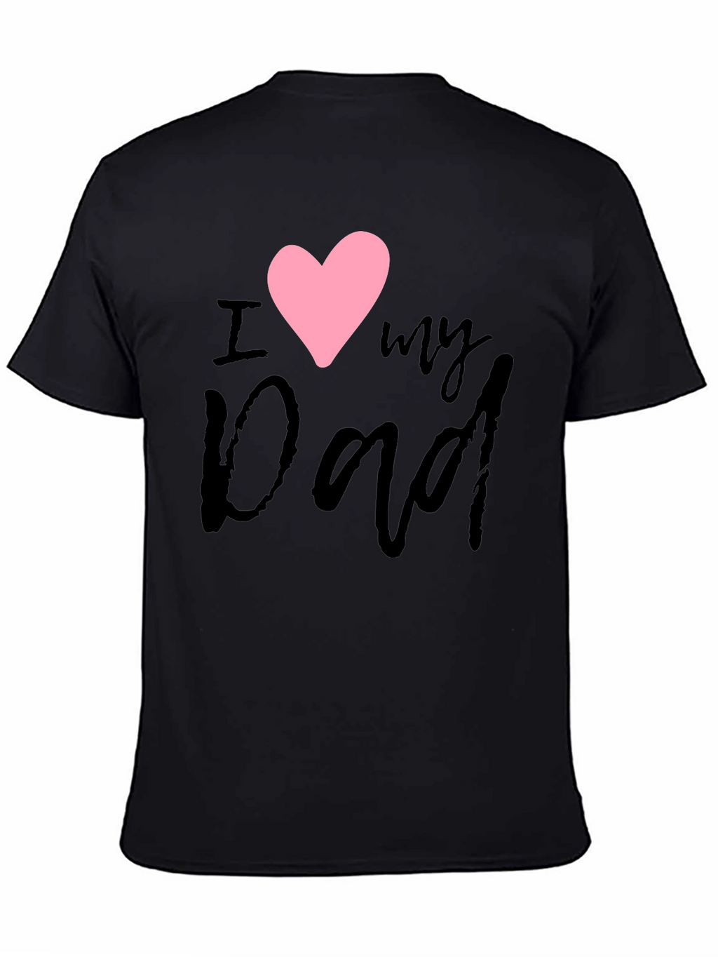I Heart My Dad Black T-Shirt