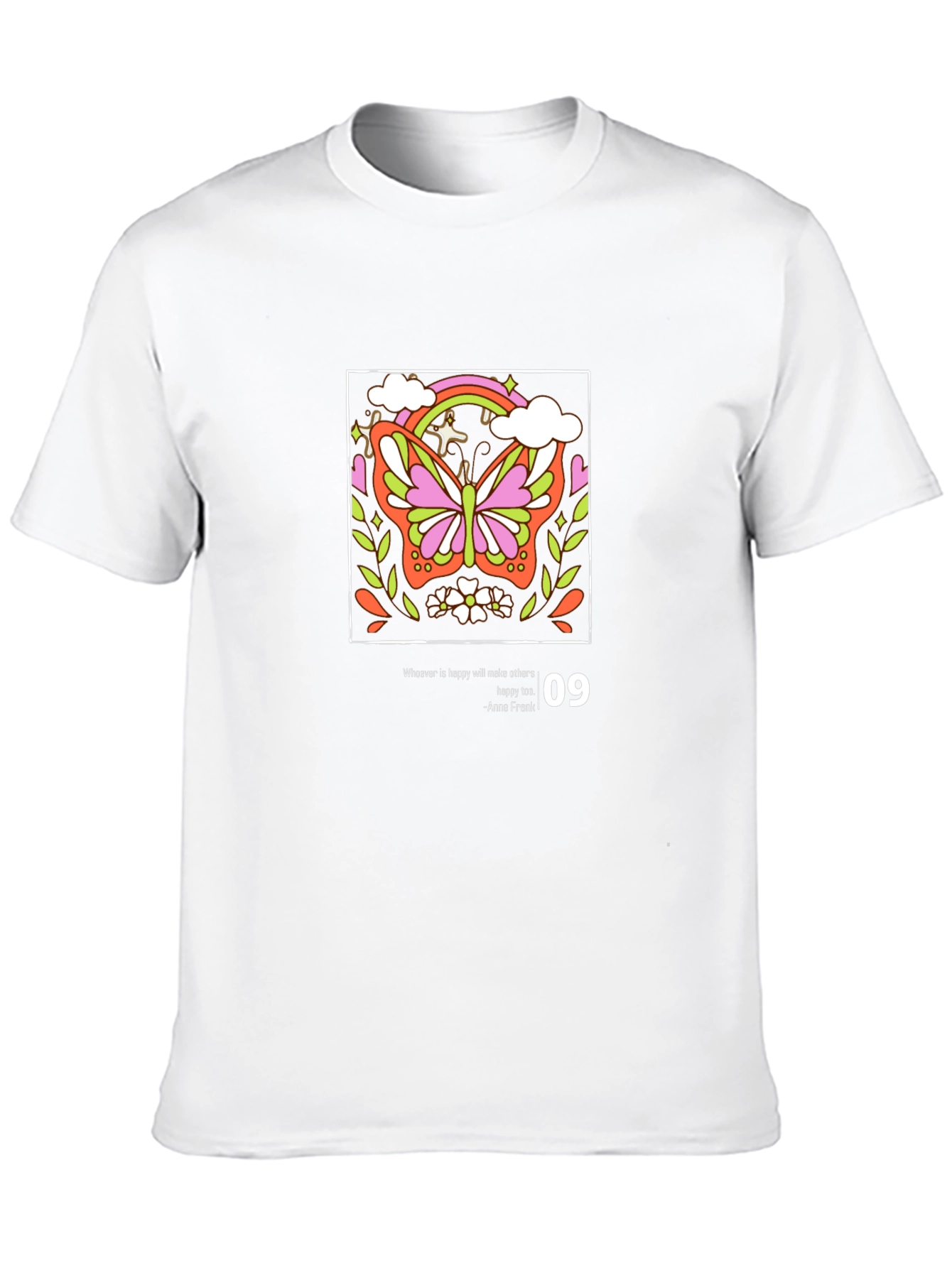 Butterfly Graphic Tee - Inspirational Anne Frank Quote