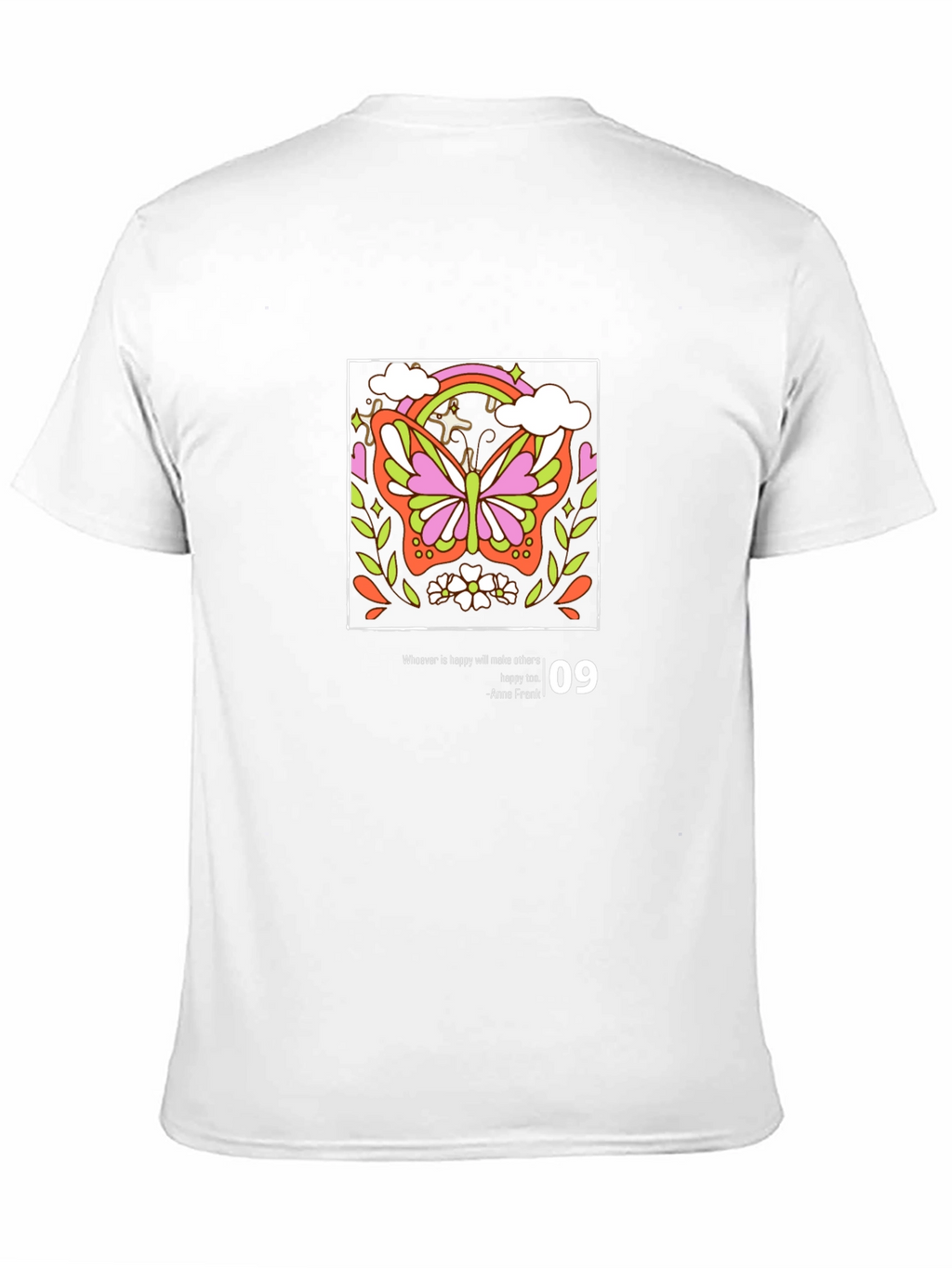 Butterfly Graphic Tee - Inspirational Anne Frank Quote