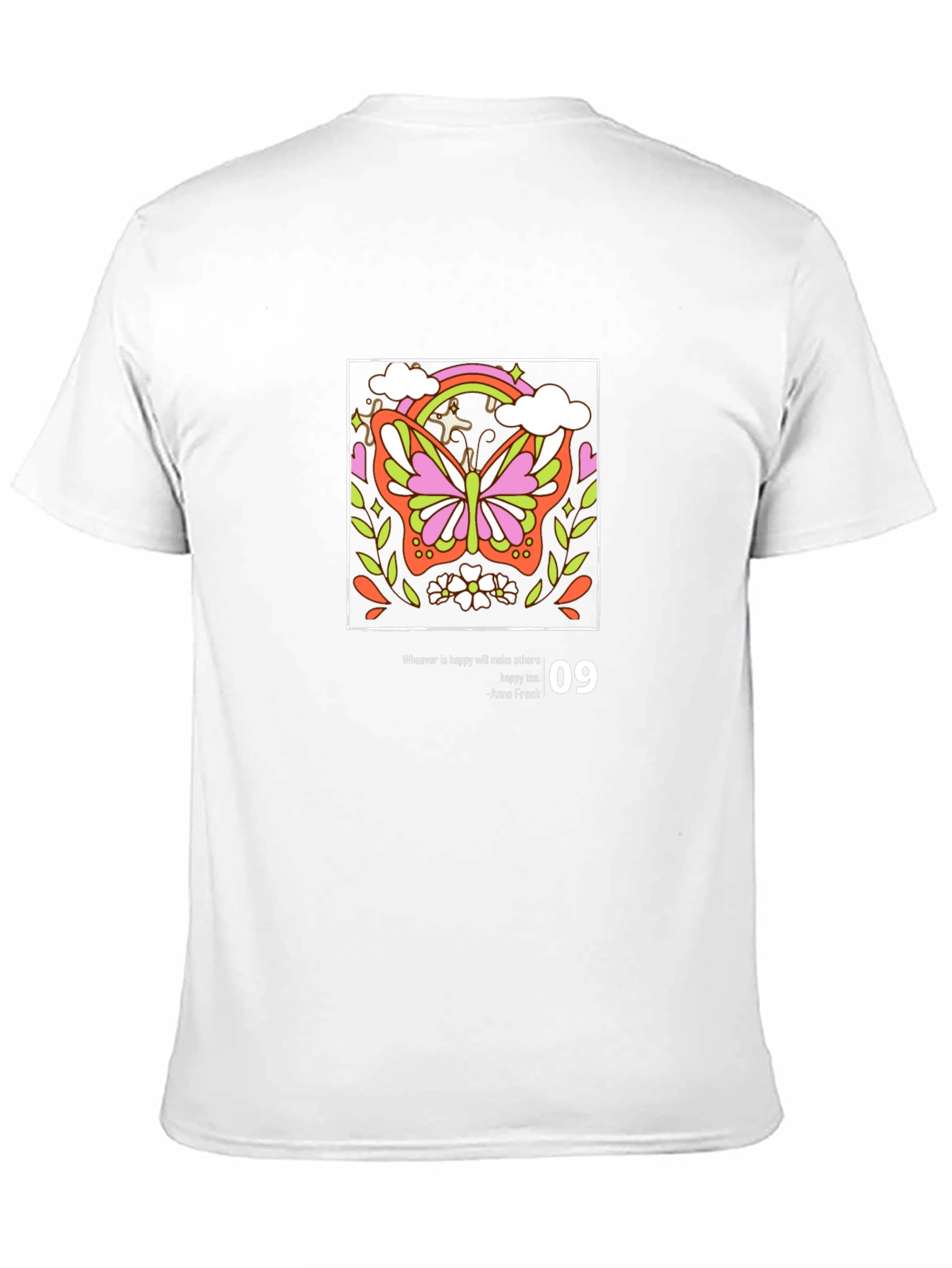 Butterfly Graphic Tee - Inspirational Anne Frank Quote