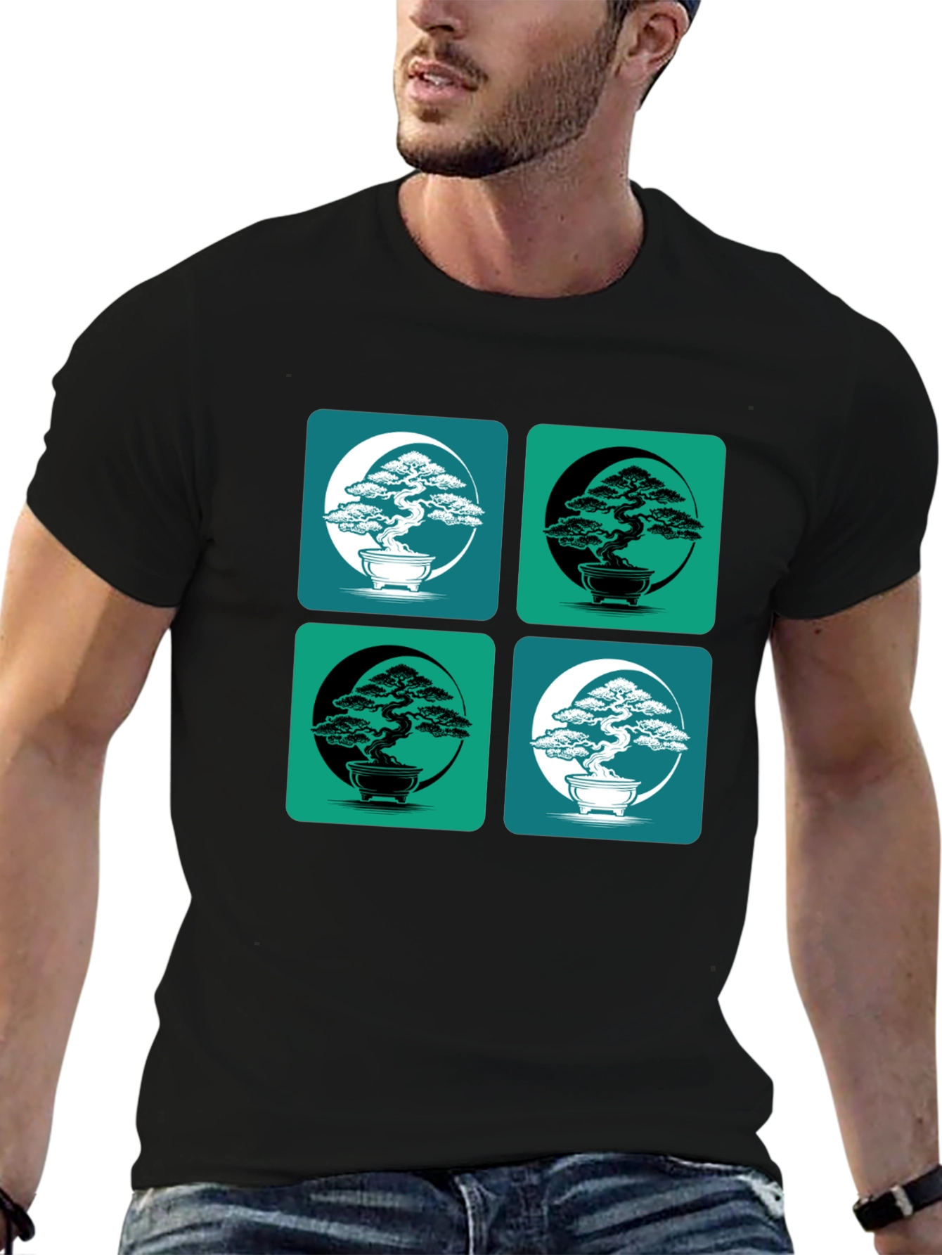Bonsai Yin Yang T-Shirt - Stylish Graphic Tee