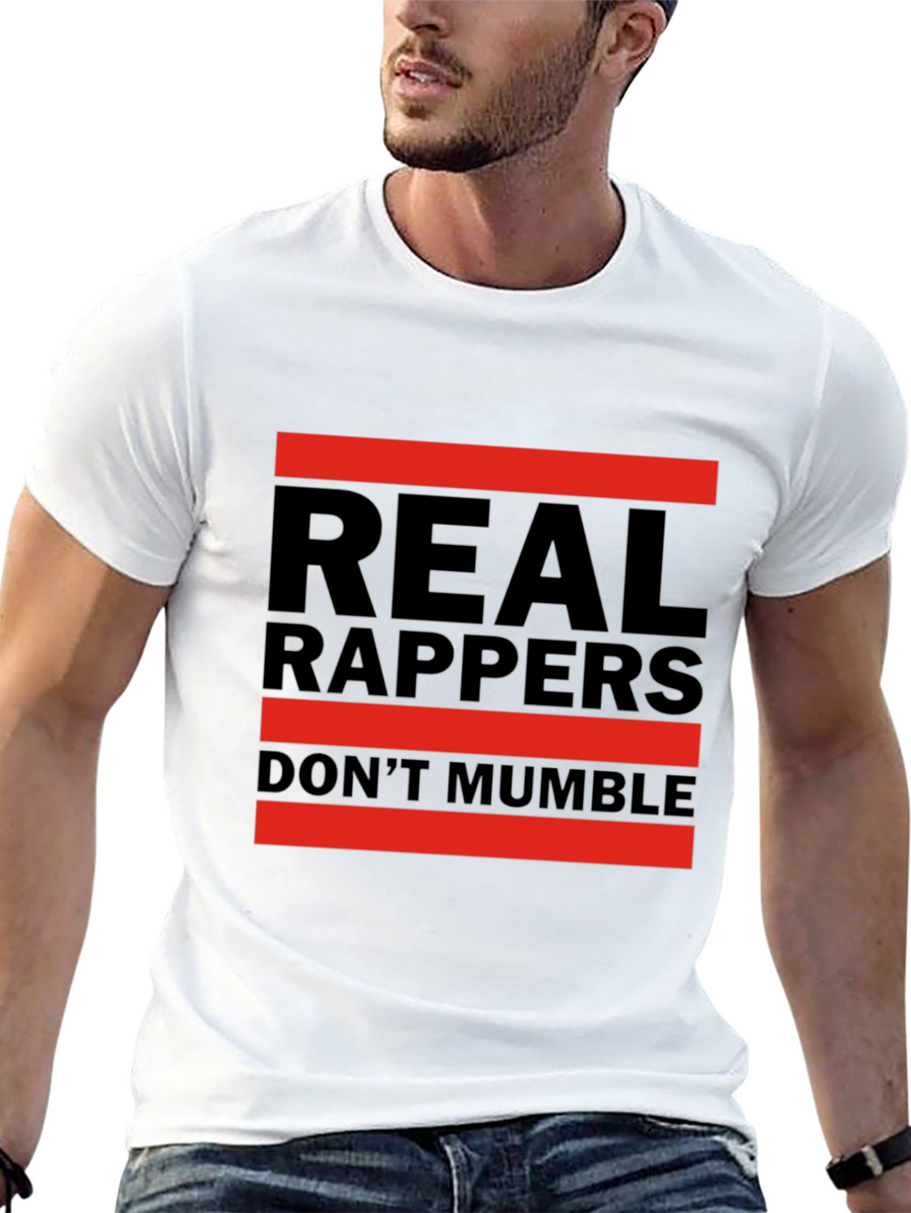 Real Rappers Dont Mumble Graphic Tee