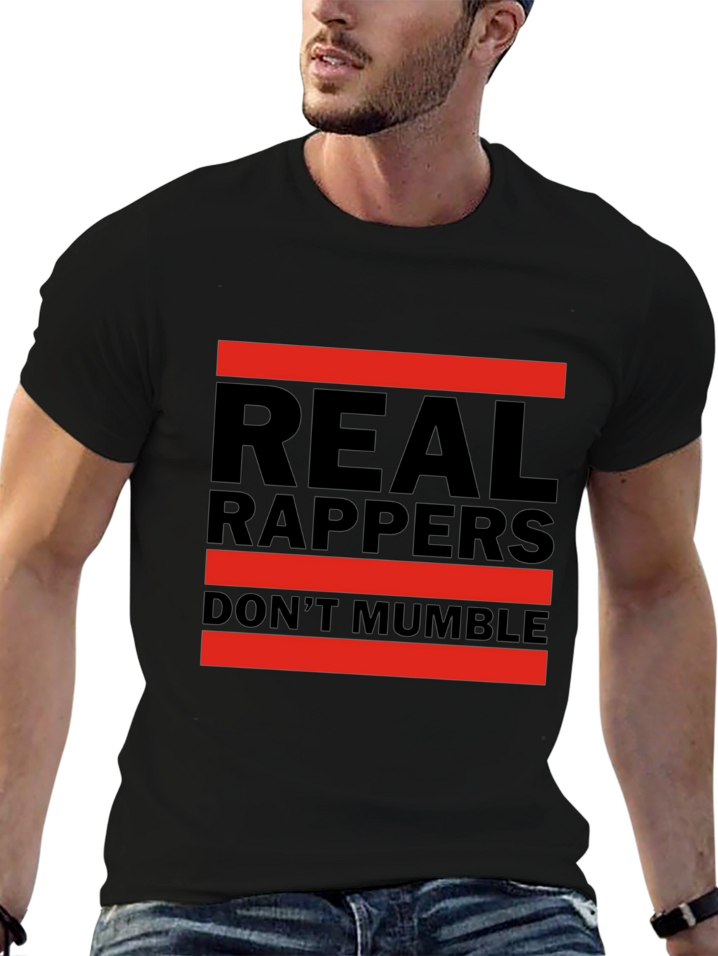 Real Rappers Dont Mumble Graphic Tee