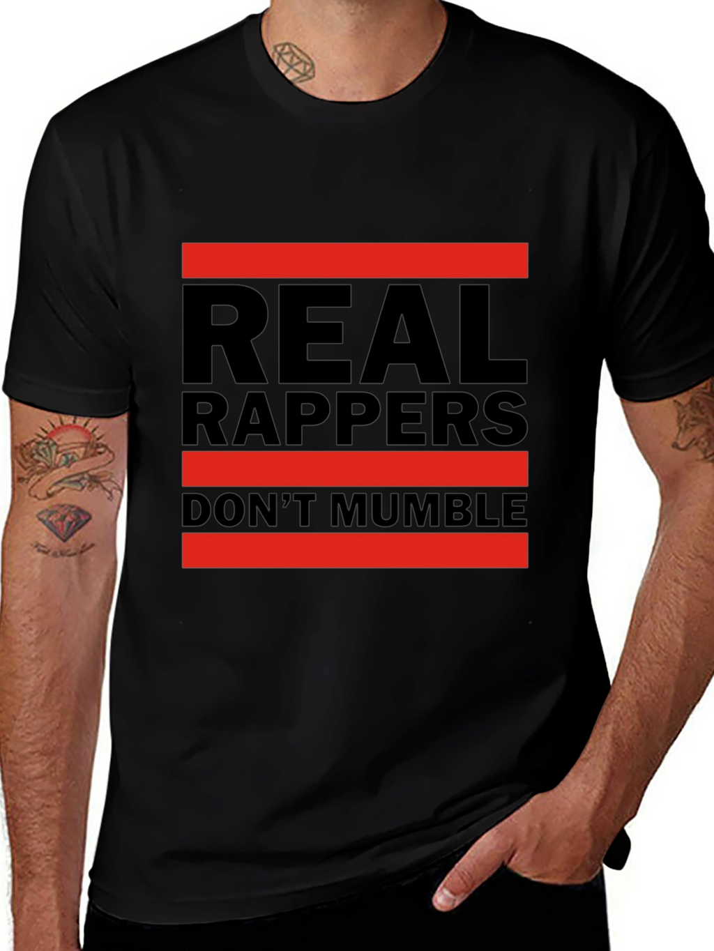 Real Rappers Dont Mumble Graphic Tee