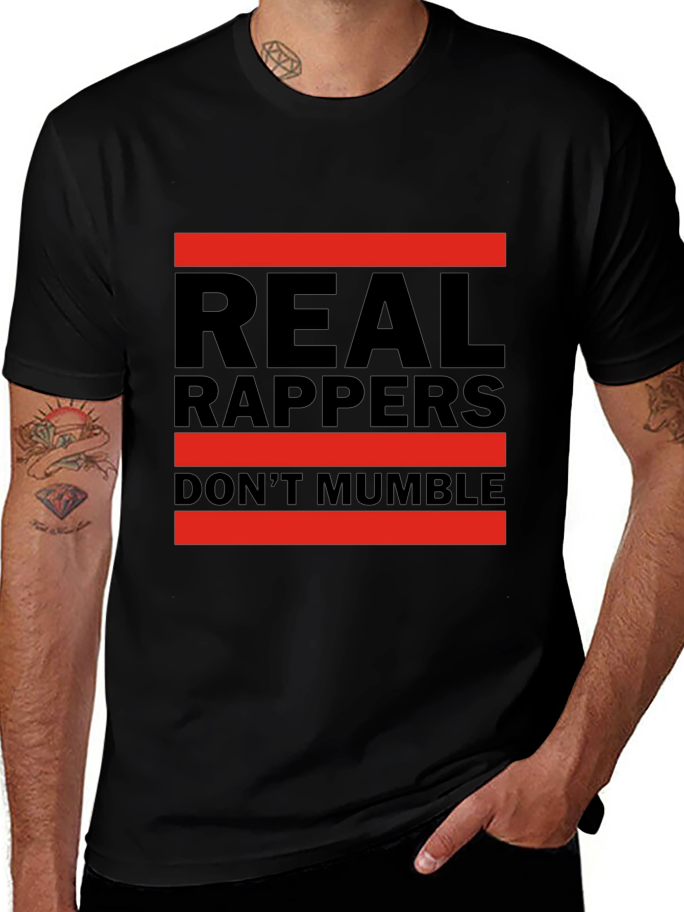 Real Rappers Dont Mumble Graphic Tee