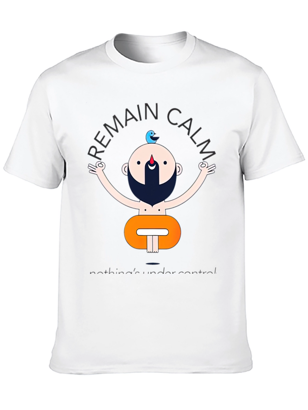 Remain Calm Yoga Graphic Black T-Shirt