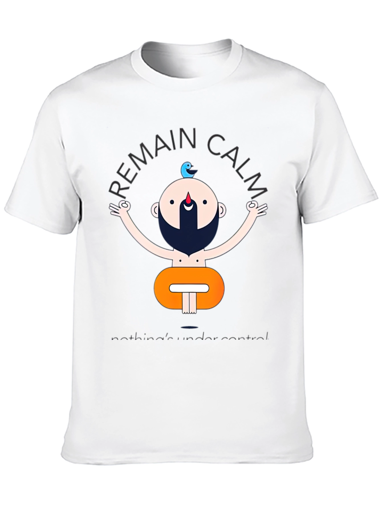 Remain Calm Yoga Graphic Black T-Shirt