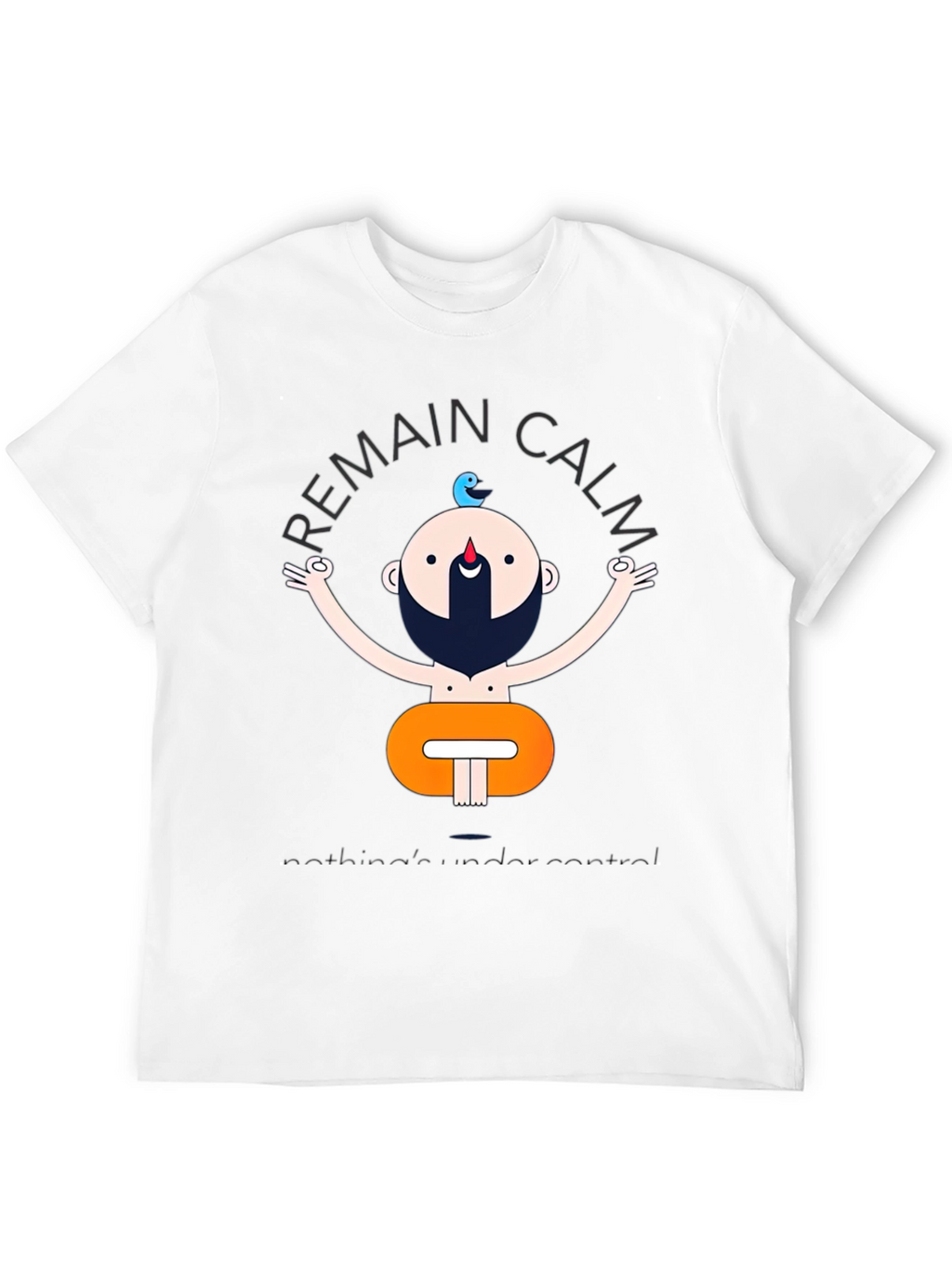 Remain Calm Yoga Graphic Black T-Shirt