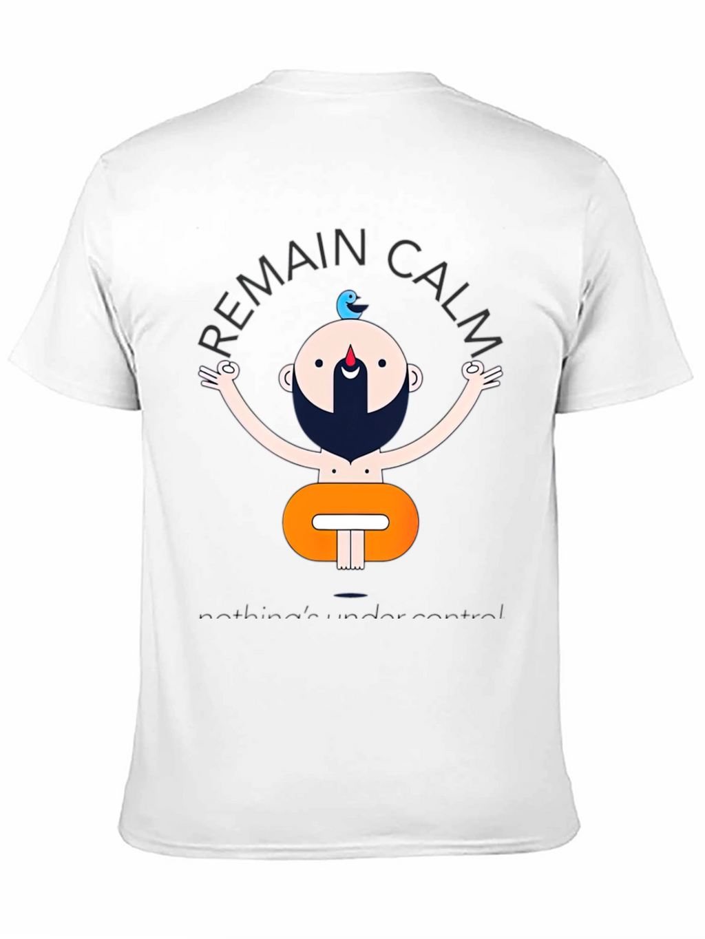 Remain Calm Yoga Graphic Black T-Shirt
