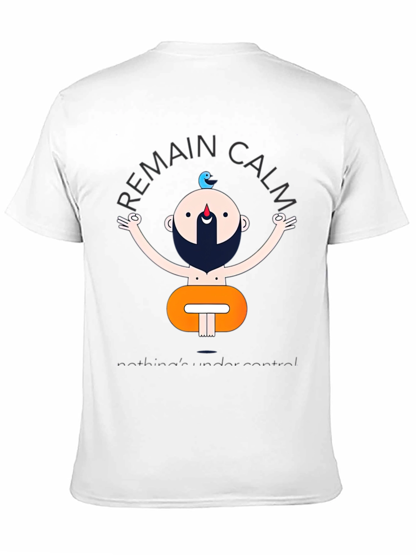 Remain Calm Yoga Graphic Black T-Shirt