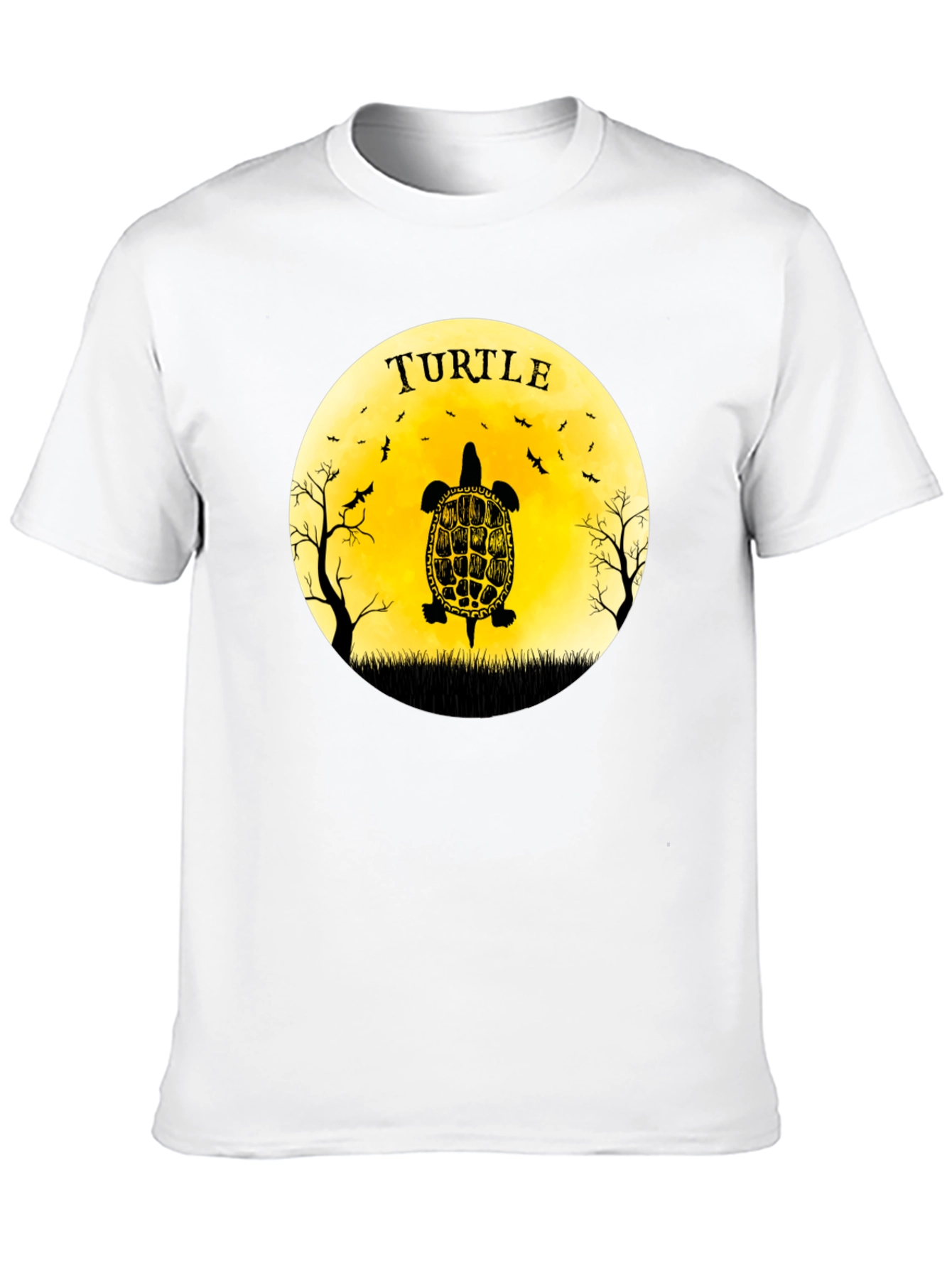 Turtle Graphic Tee - Black Cotton T-Shirt