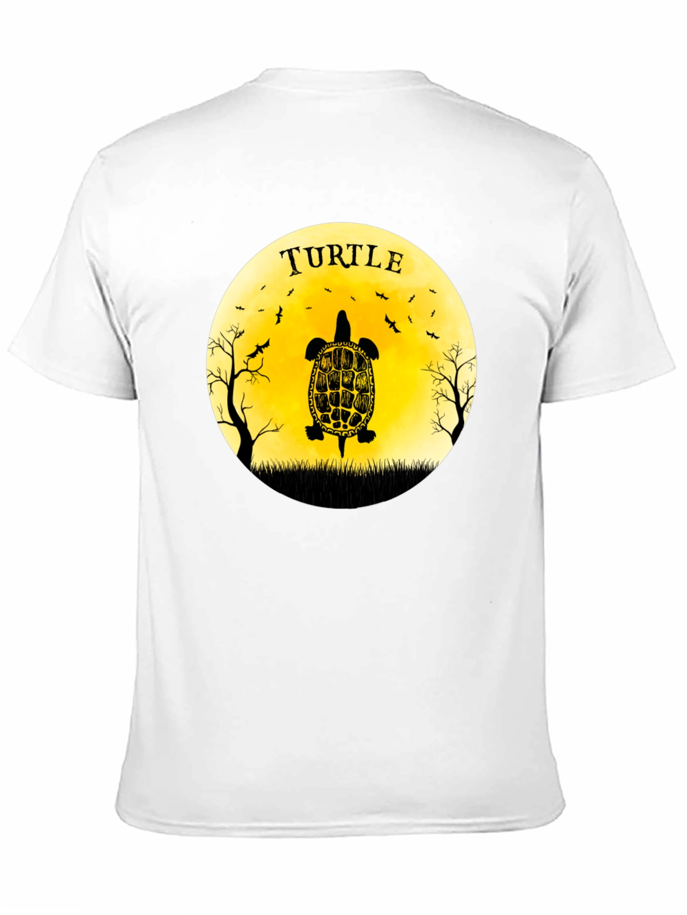 Turtle Graphic Tee - Black Cotton T-Shirt
