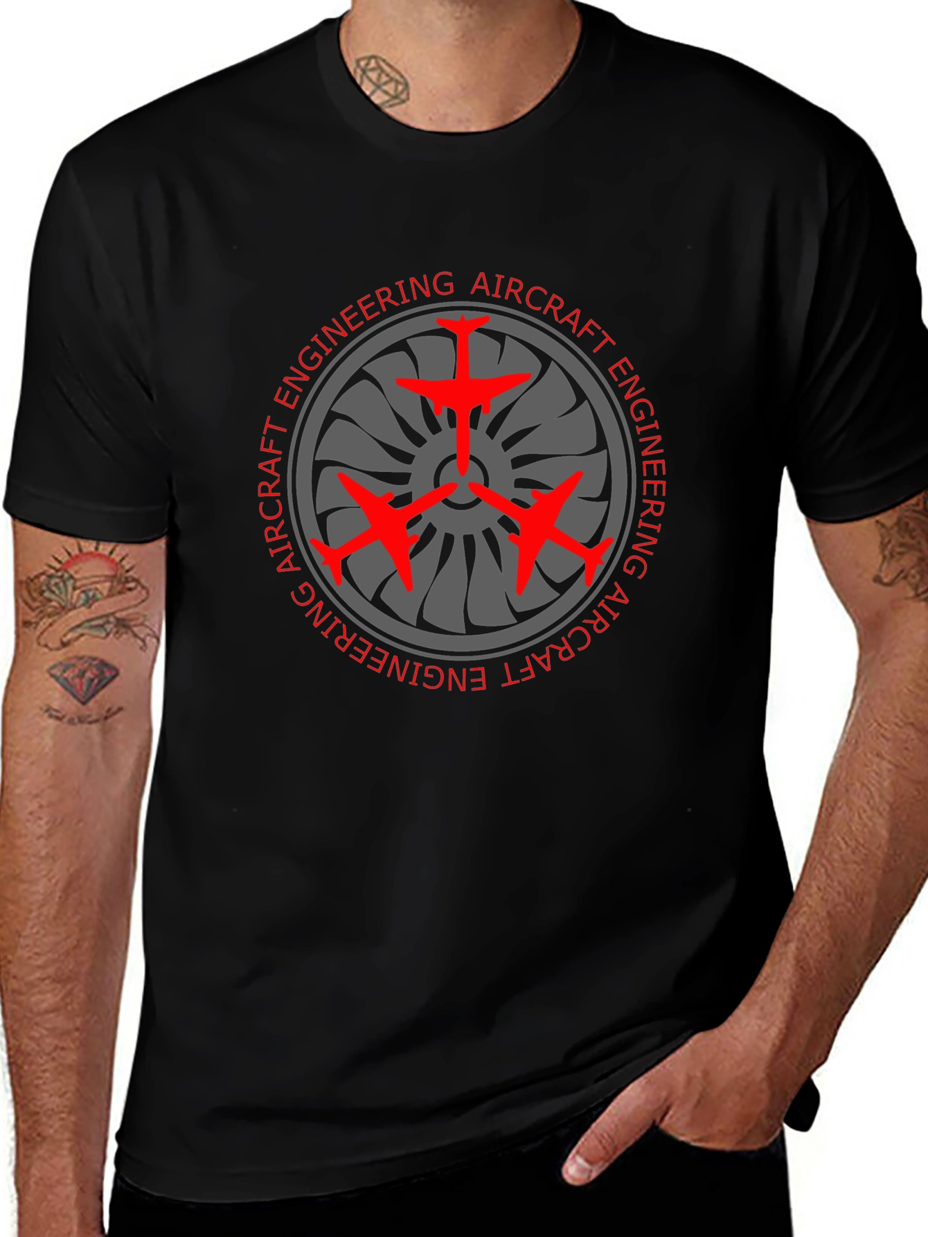 Aircraft Engineering T-Shirt - Black