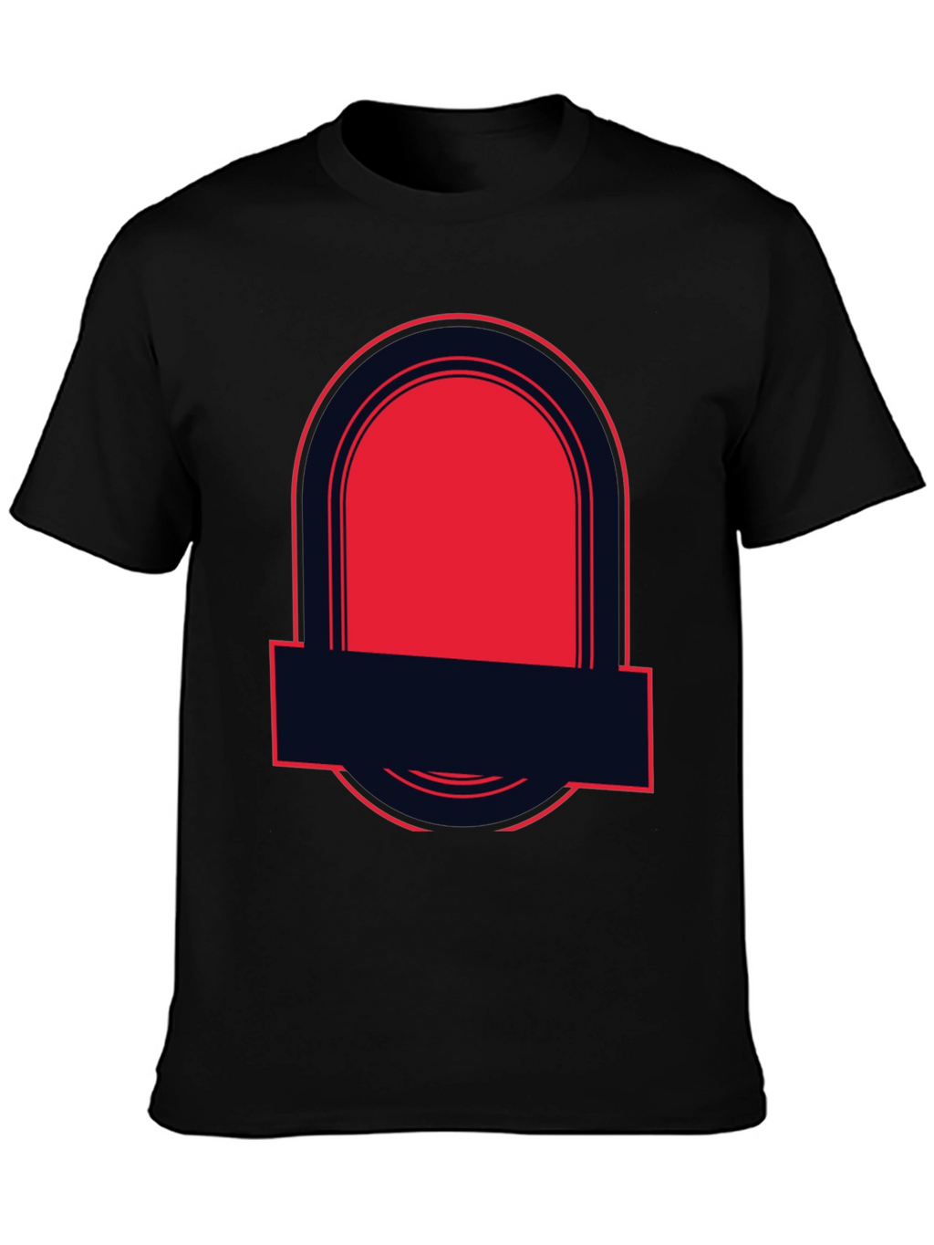 Bold Graphic Tee - Black with Red Accent