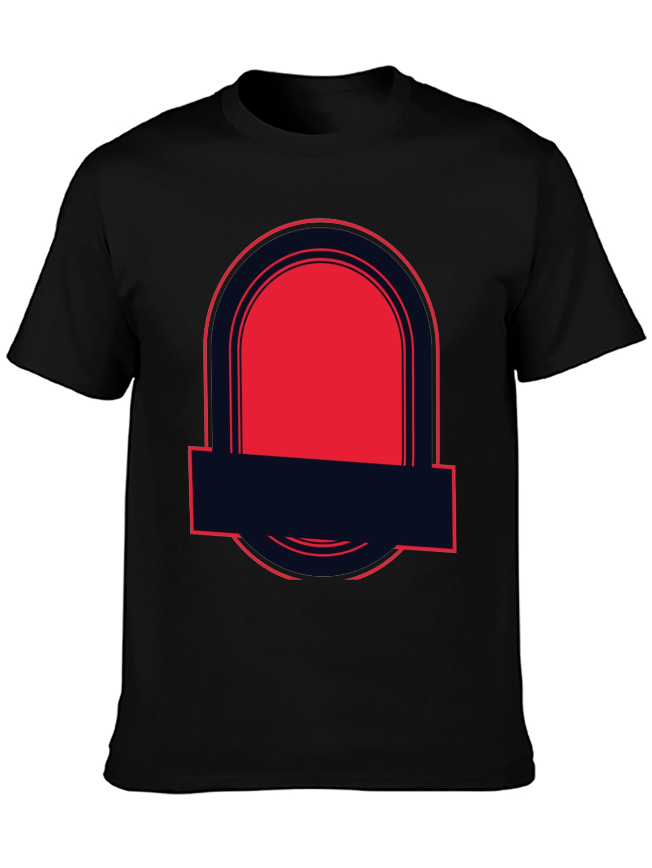 Bold Graphic Tee - Black with Red Accent