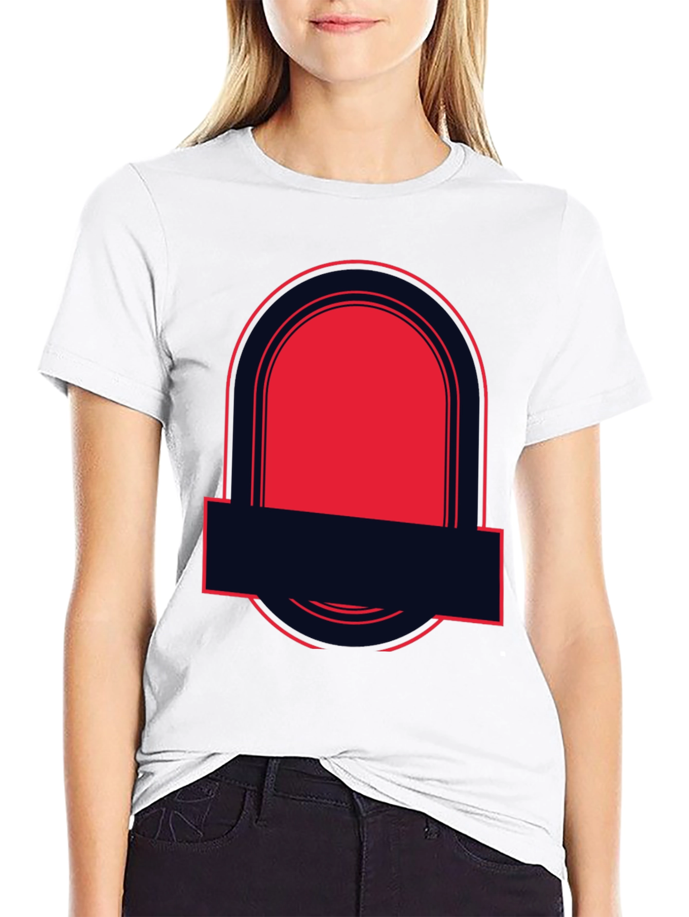 Bold Graphic Tee - Black with Red Accent