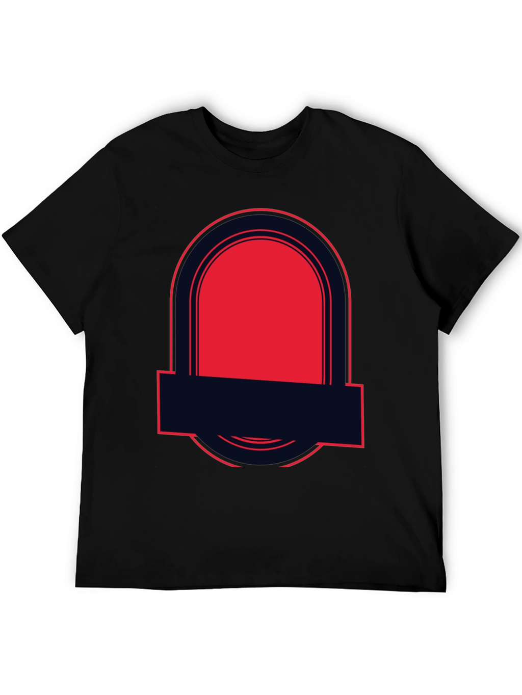 Bold Graphic Tee - Black with Red Accent