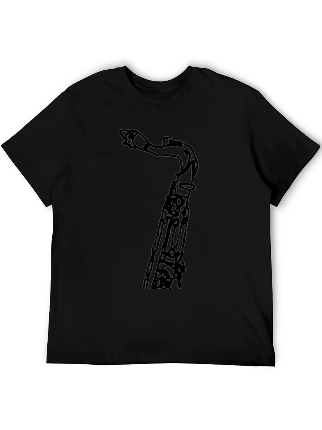 Saxophone T-Shirt - Black Graphic Tee for Musicians
