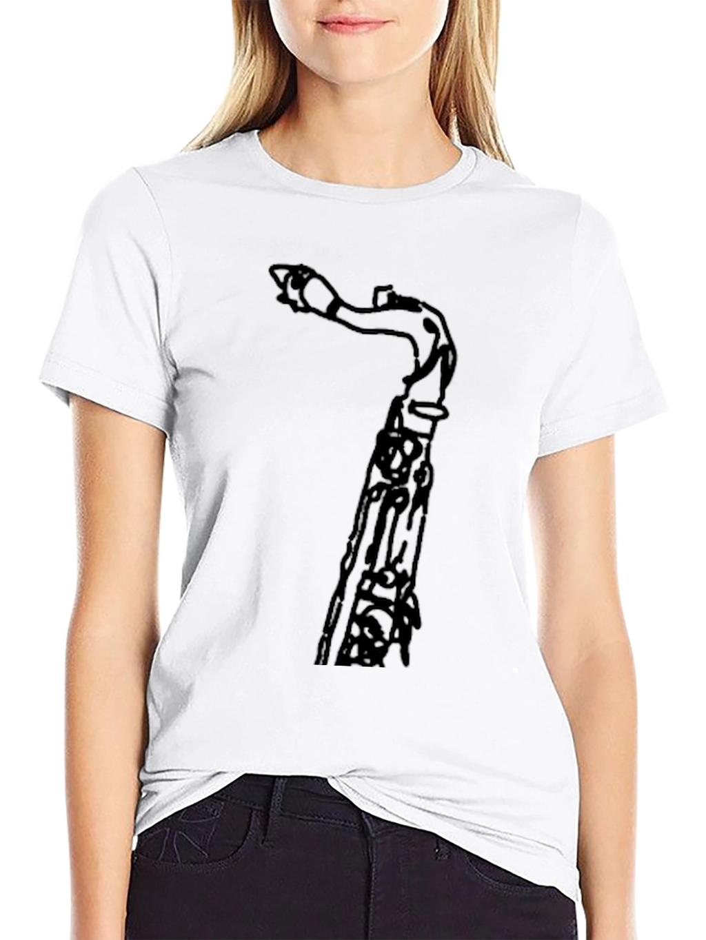 Saxophone T-Shirt - Black Graphic Tee for Musicians