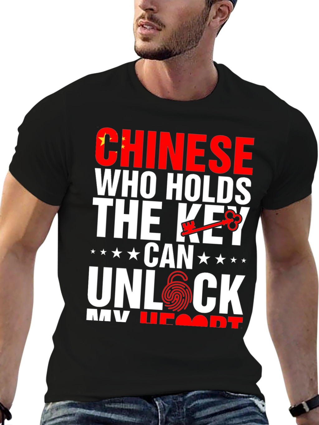 Chinese Key to My Heart Graphic T-Shirt