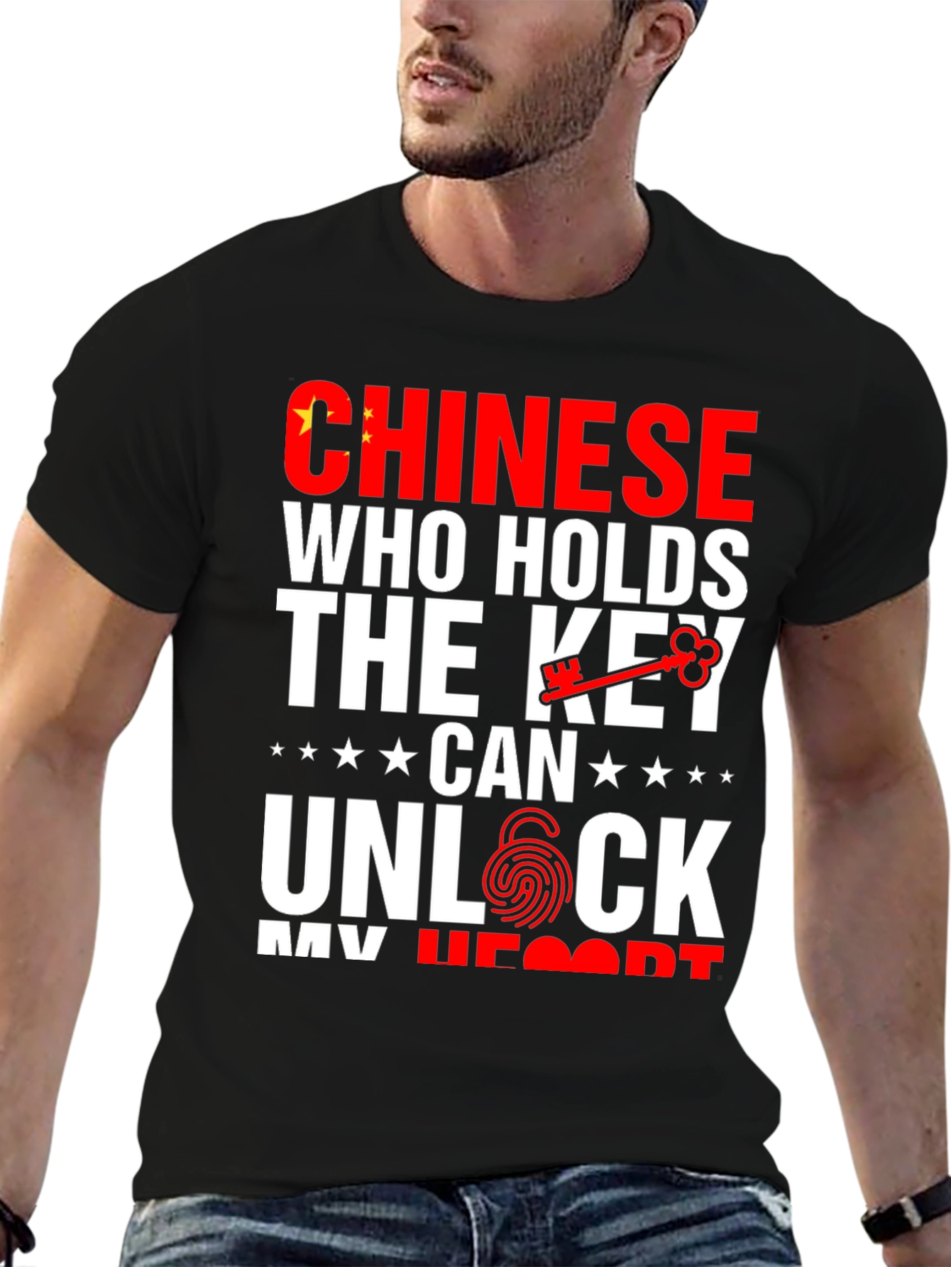 Chinese Key to My Heart Graphic T-Shirt