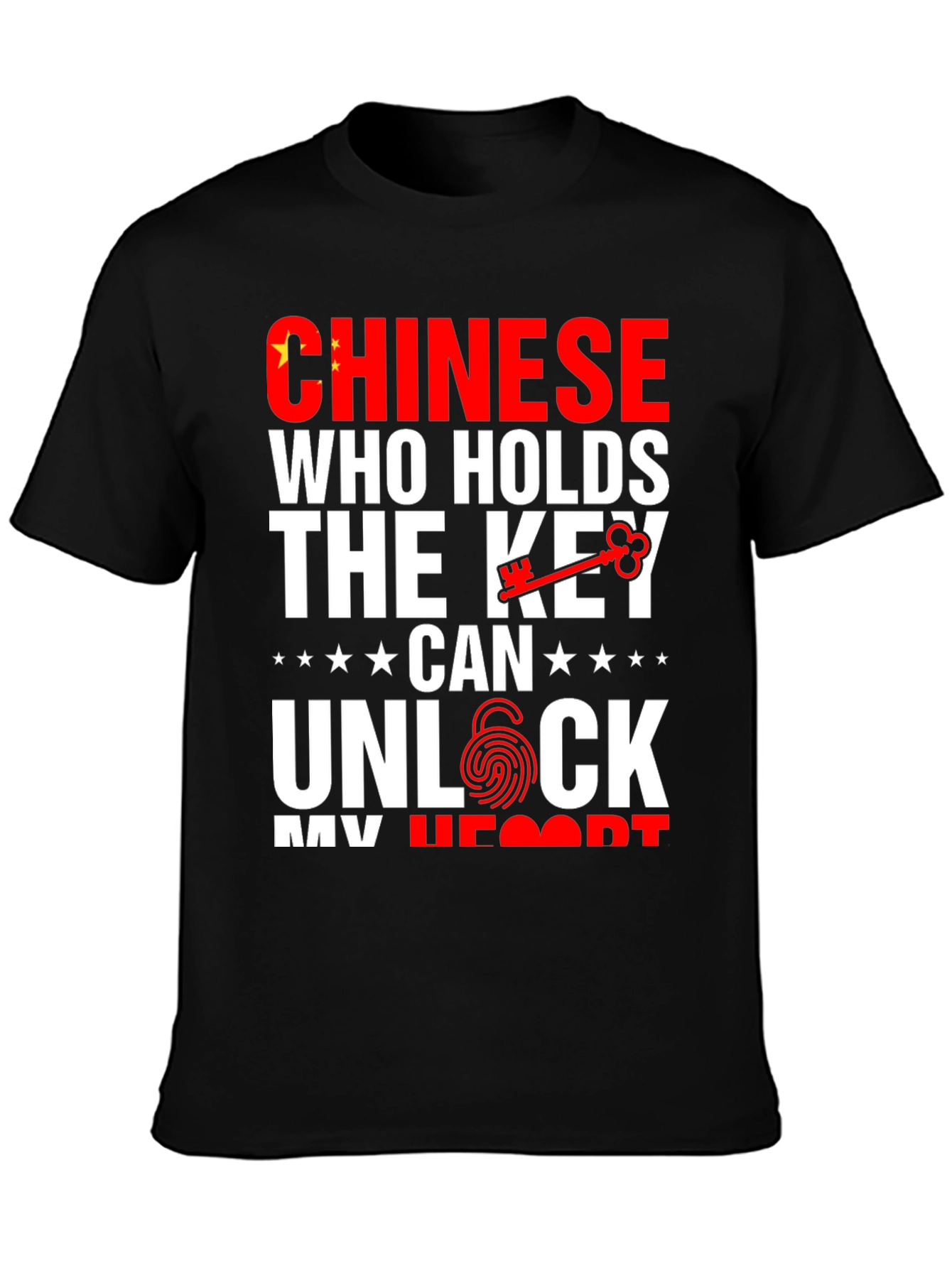 Chinese Key to My Heart Graphic T-Shirt
