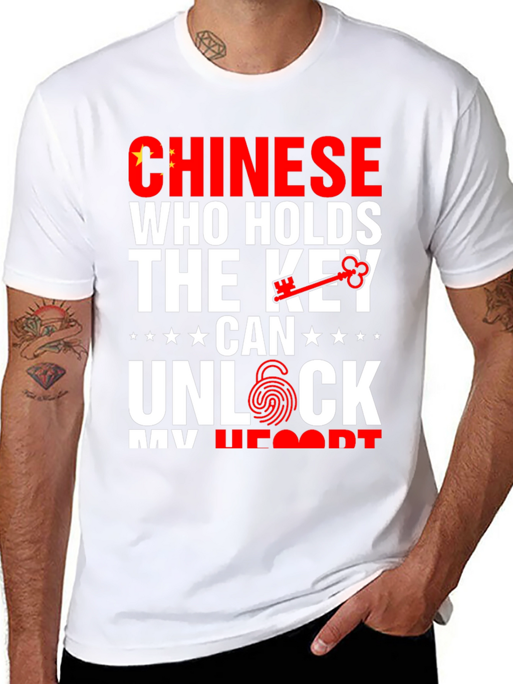 Chinese Key to My Heart Graphic T-Shirt