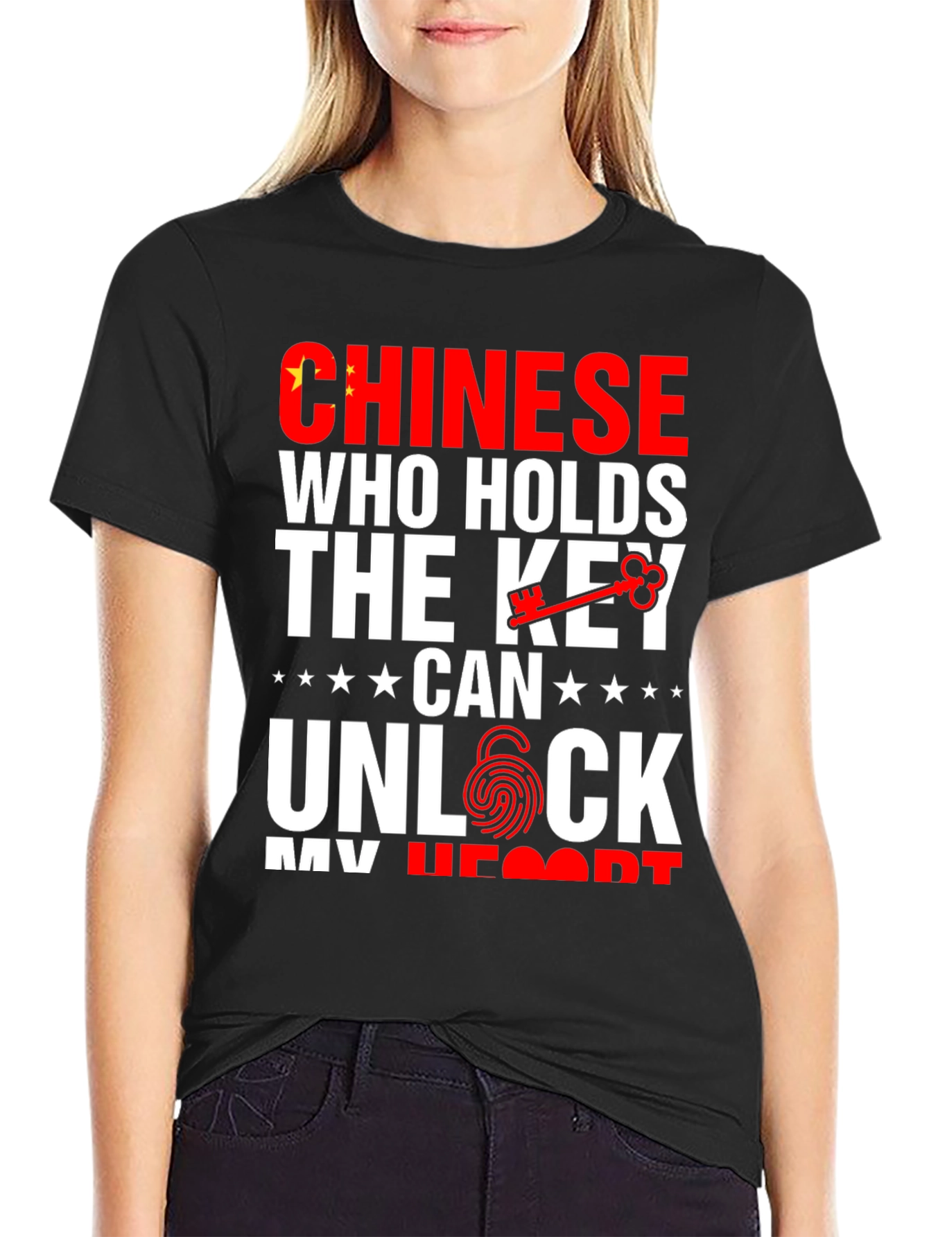 Chinese Key to My Heart Graphic T-Shirt